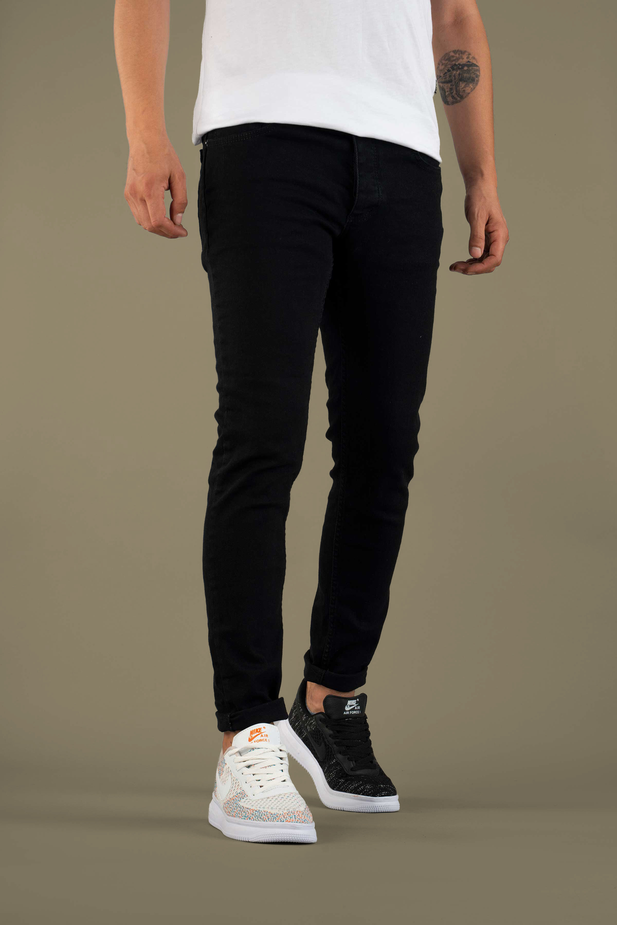 bombe  Erkek Slim Fit Dar Kesim Tırnaklı Kot Pantolon - Görsel 3