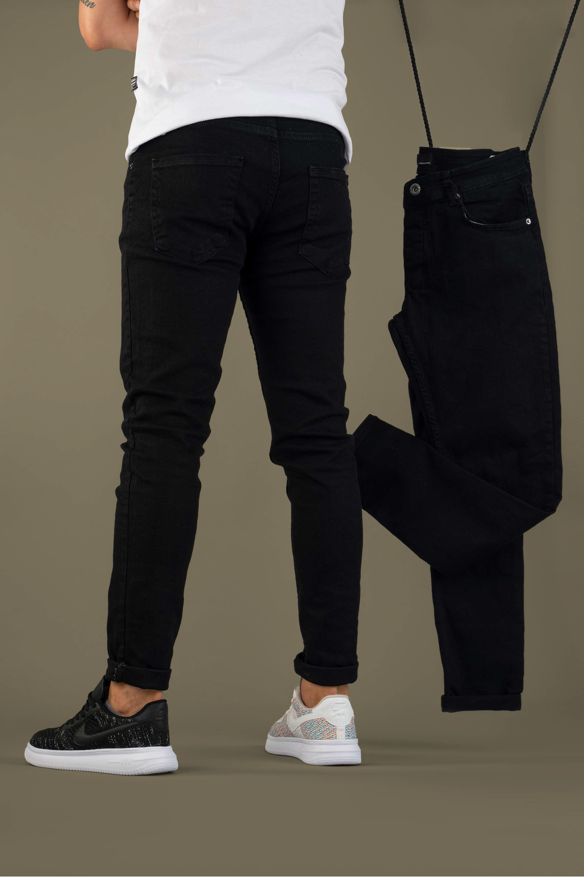 bombe  Erkek Slim Fit Dar Kesim Tırnaklı Kot Pantolon - Görsel 2