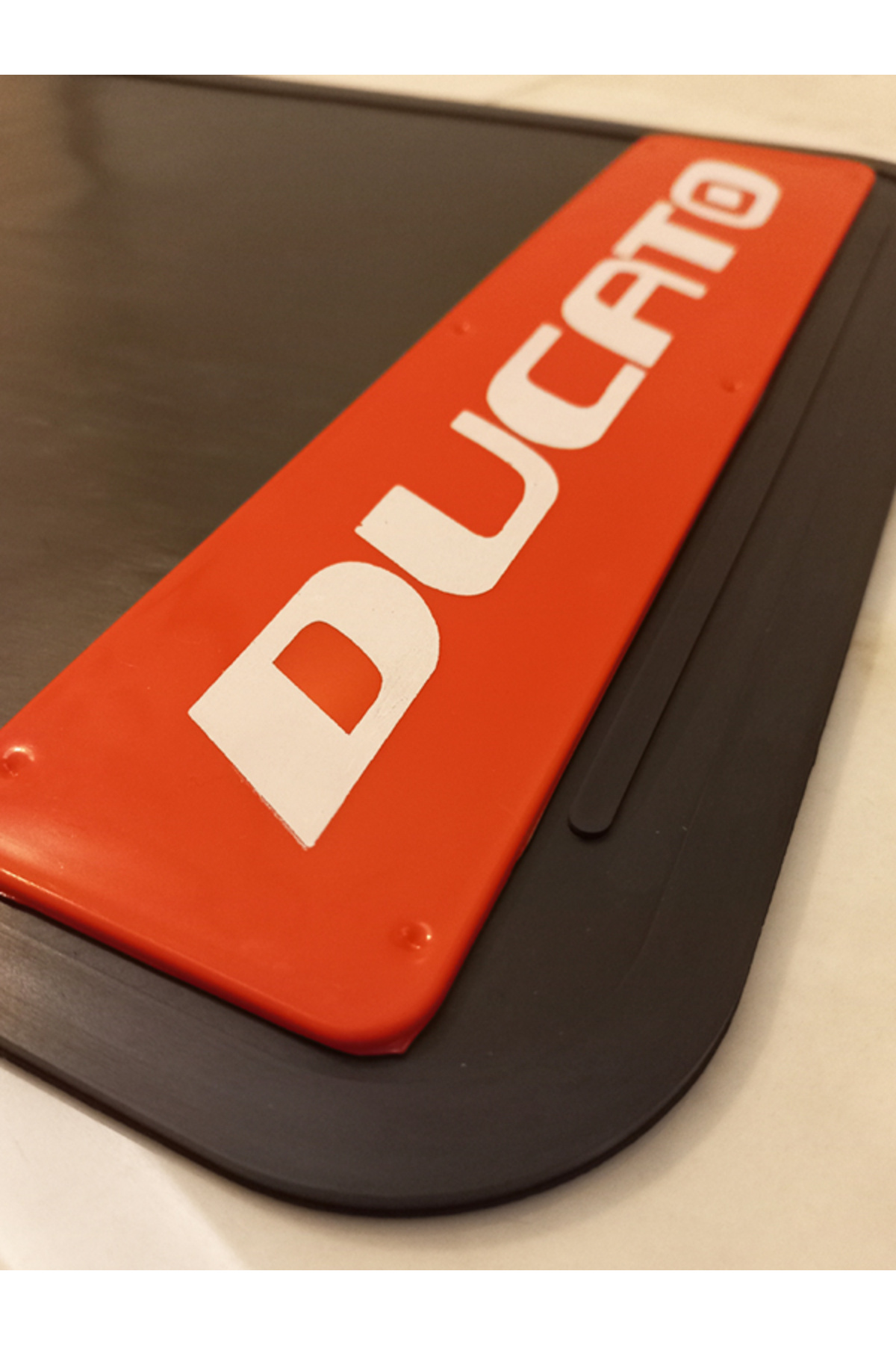 AUTO LUXURY Ducato kırmızı beyaz kabartma yazılı tozluk paçalık büyük ticari minibüs 4 lü takım