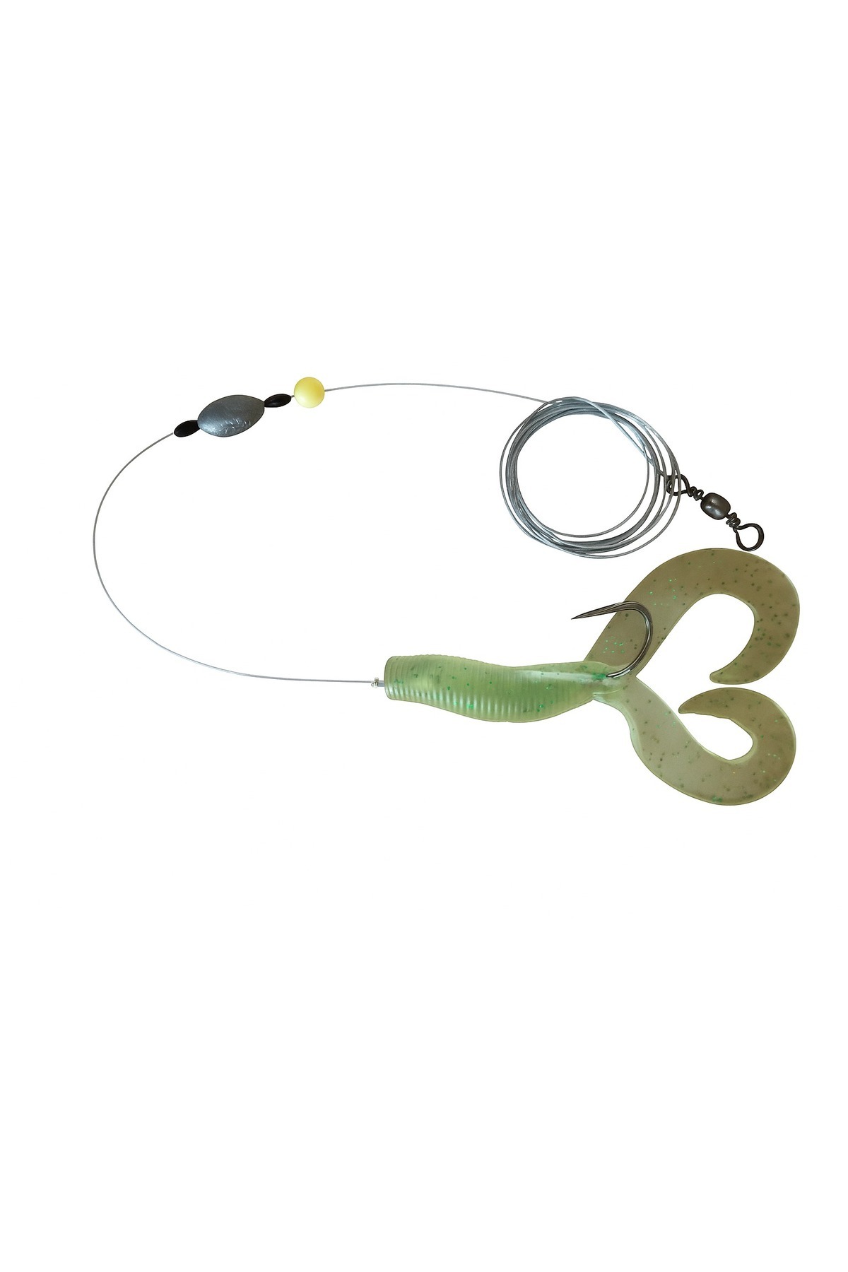 YEM DÜNYASI Oval Kuyruk Levrek Avcısı – Silikon Yemli Çelik Tel Hazır Takım