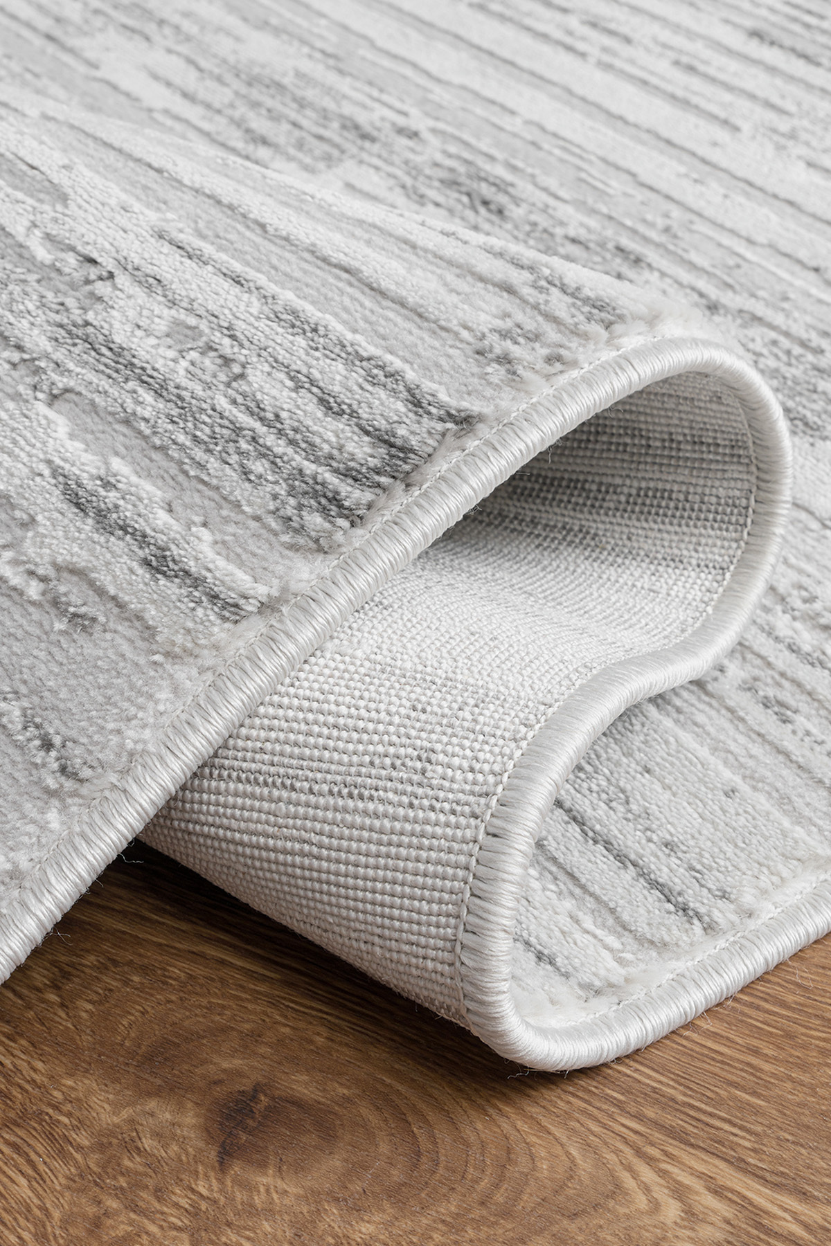 Gray Cream Striped Dustproof Carpet Modern Living Room Living Room Runner Allergic