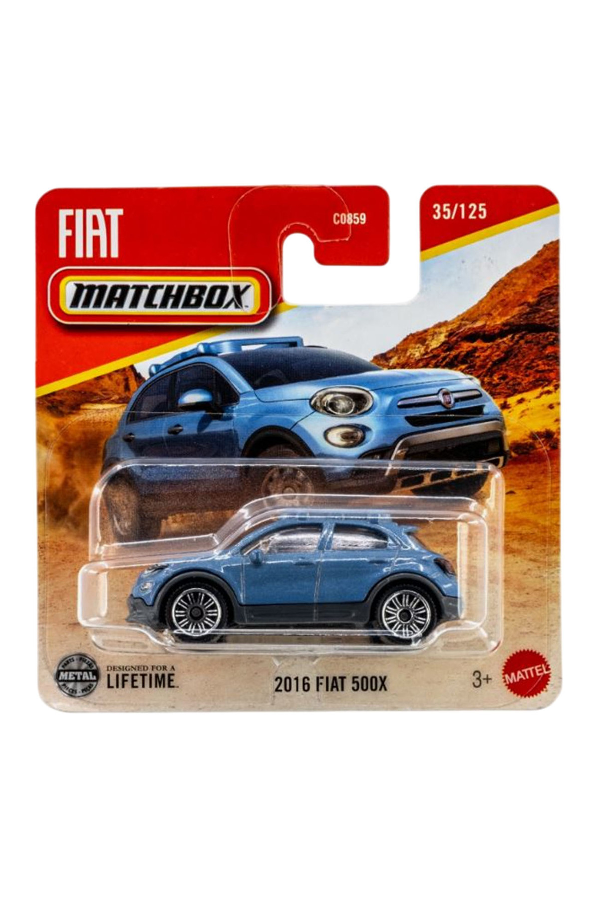 HOT WHEELS Matchbox 2016 Fiat 500X - Blue Sky Metalic (1/64) 2025