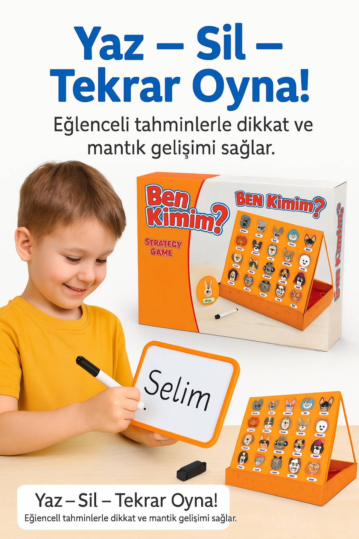 من کیستم؟ بازی کلاسیک آموزشی حدس ۲۴ حرفی – مجموعه استراتژی و هوش همراه با تخته نوشتن