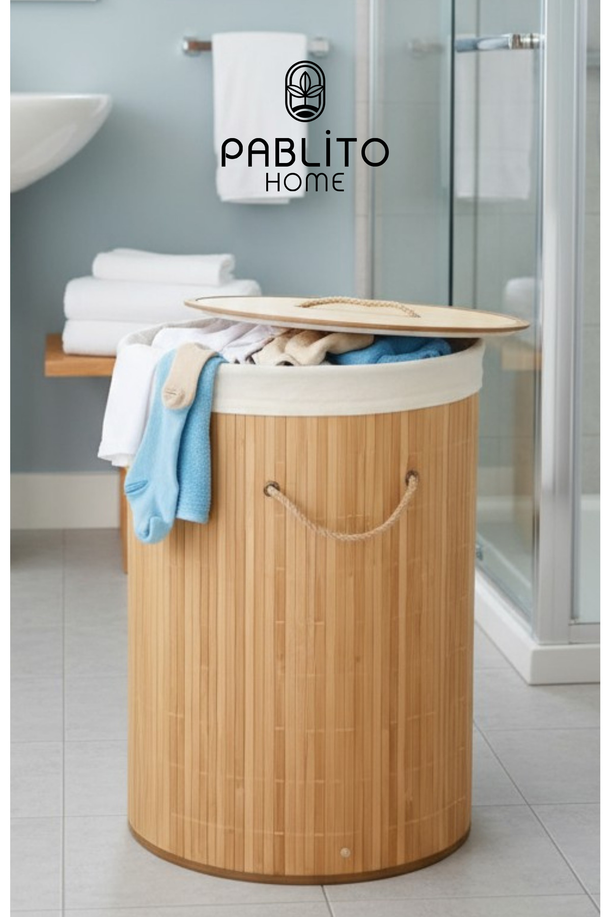 PABLITO HOME BAMBU ÇAMAŞIR SEPETİ