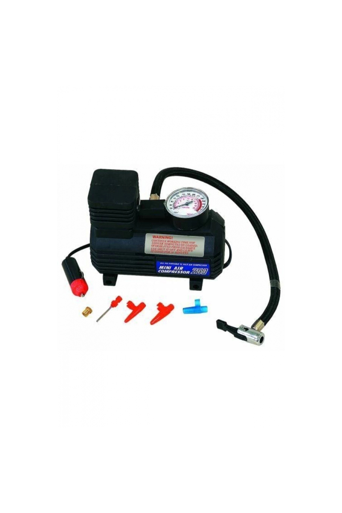 byhodi Araba Oto Araç Lastik Şişirme Pompası Hava Kompresörü 250psi 12v Volt Şişirici Kompresör Pompa Seti