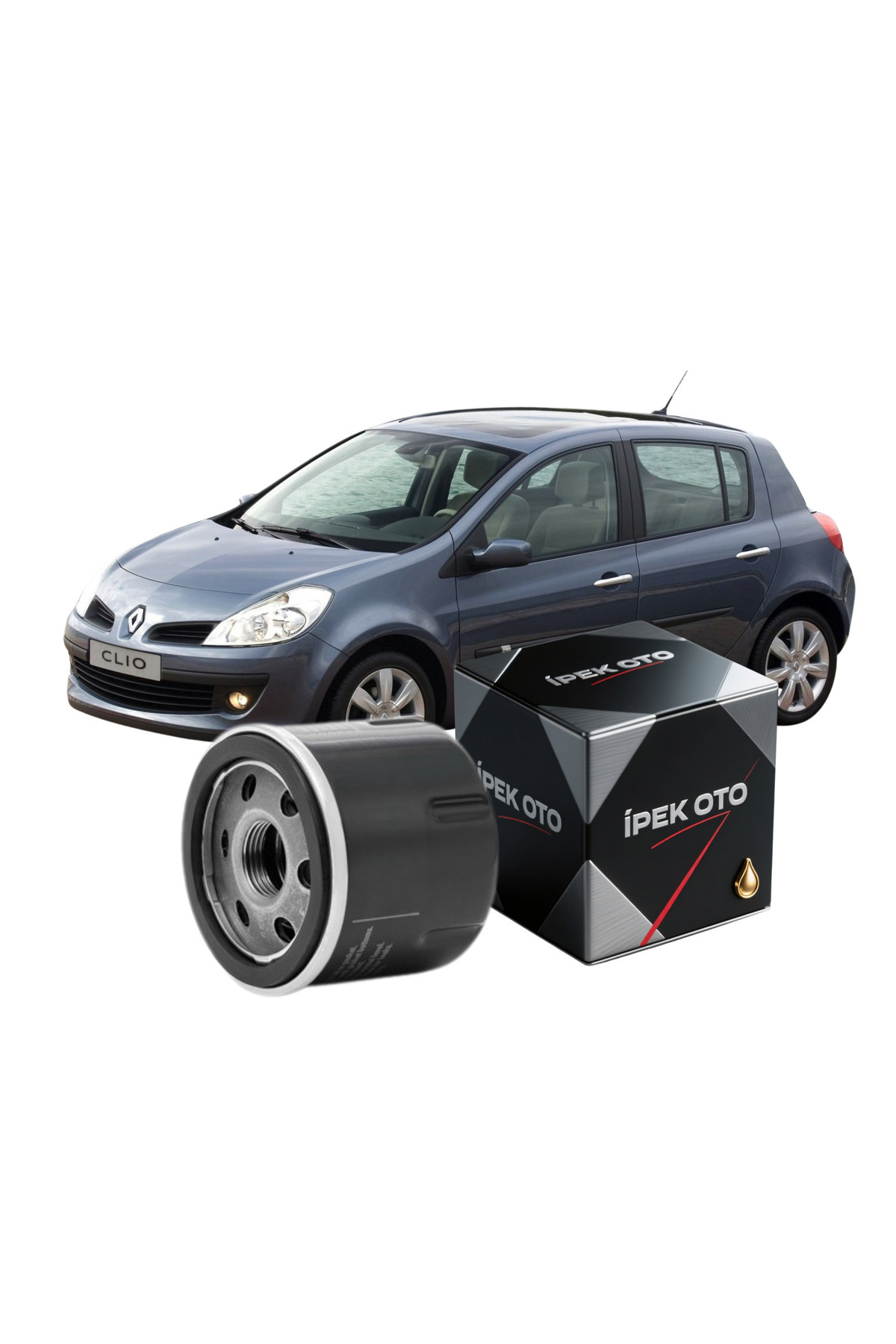 İPEKOTO Renault Clio 3 1.2 16V Benzinli – 2006→ Uyumlu Yağ Filtresi | 58 HP