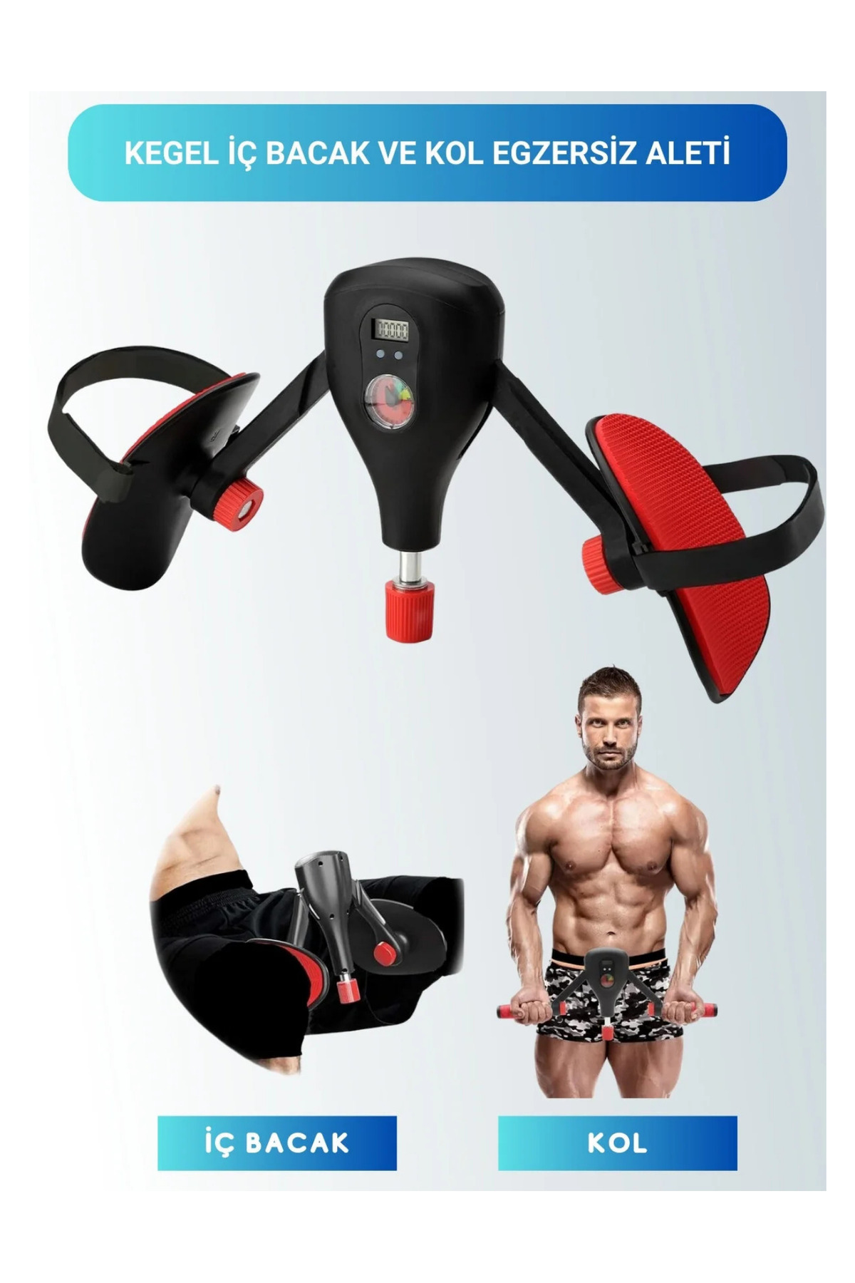 Hubstein İç Bacak Egzersiz Aleti 35 Kg Ayarlanabilir Kegel Cihazı Pelvik Kas Aleti Kalça Kol Sıkılaştırıcı