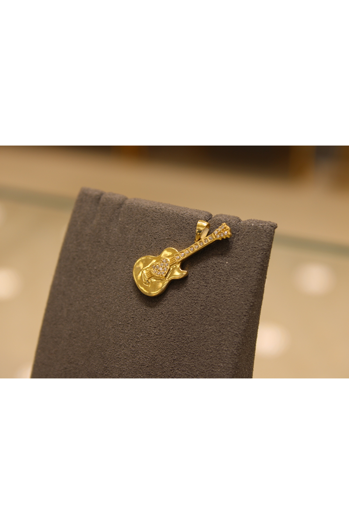 FIRAT KUYUMCULUK 14 Ayar Altın Gitar Figürlü Kolye Ucu