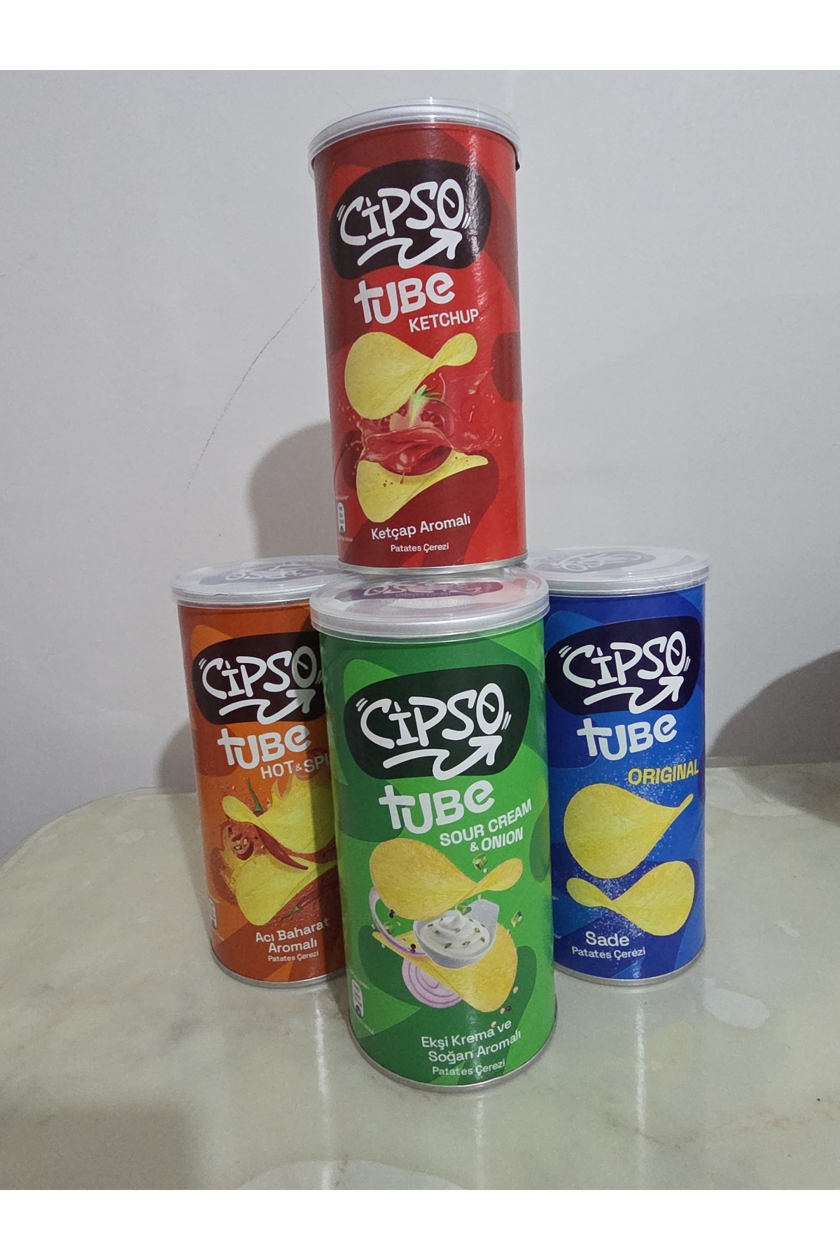 Cipso Tube Cips Çeşitleri 90gr 4 Adet