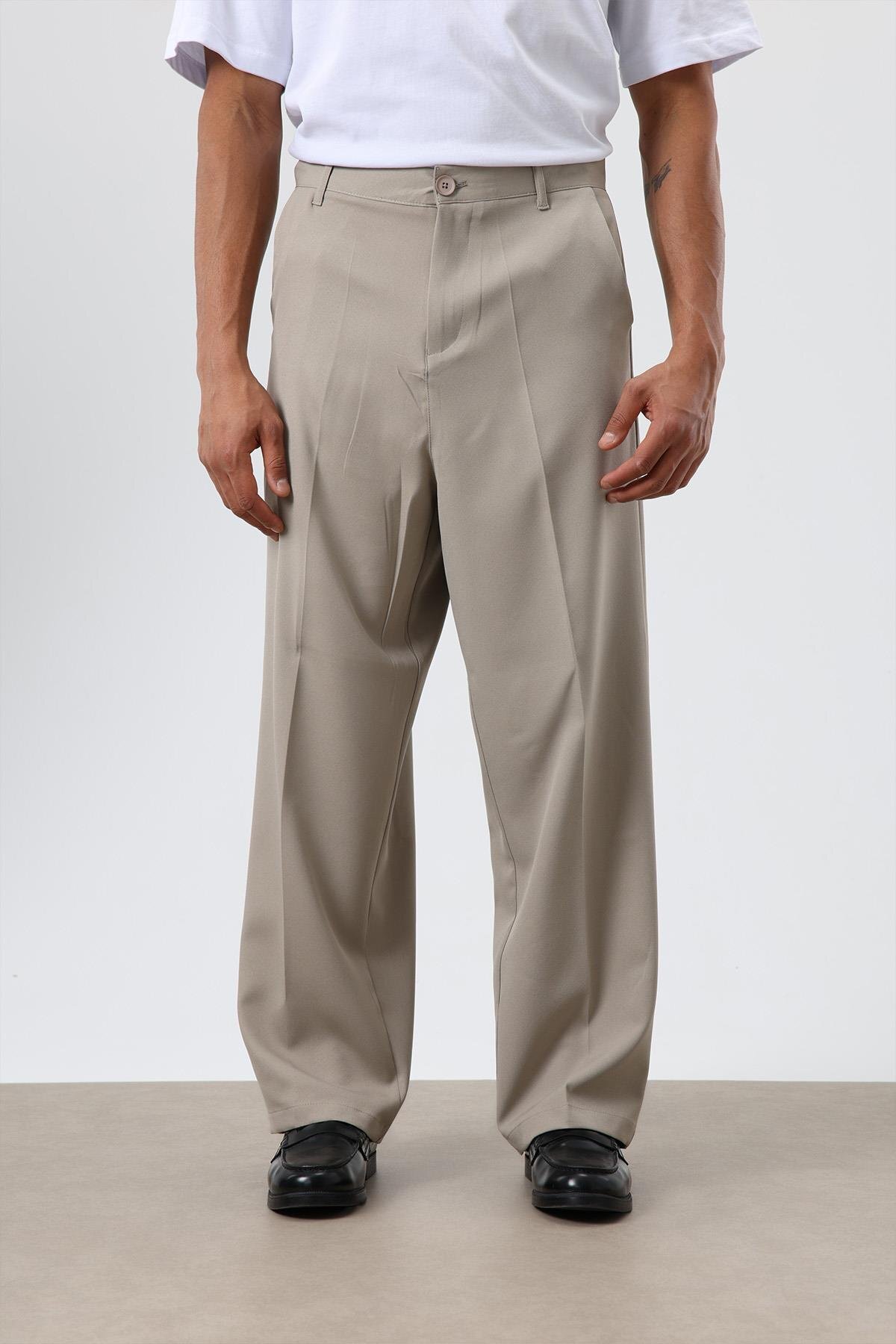 VAMOSCLO Relaxed Fit Takım Elbise Vizon görsel 6