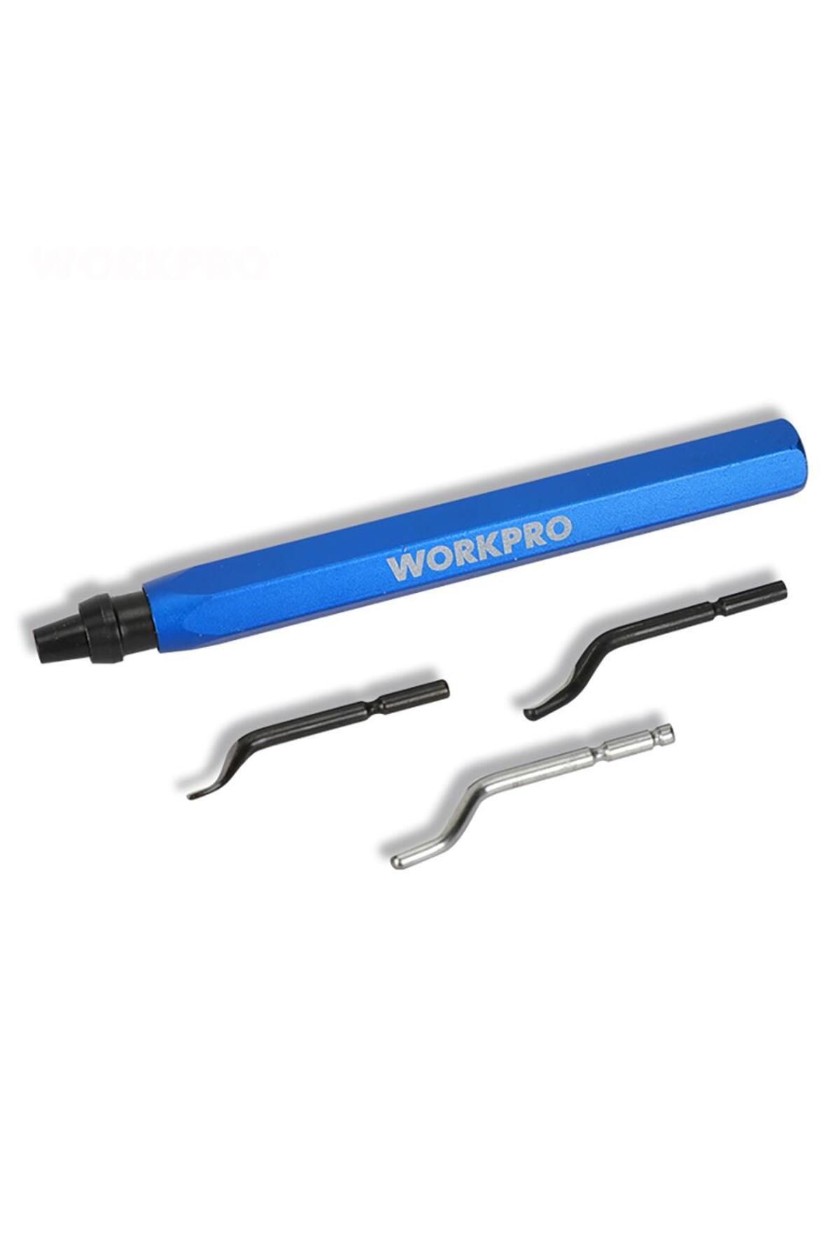 Workpro WP309010 Profesyonel Çapak Temizleme Kalemi + 3 Parça Bıçak