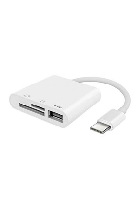 Golden Tech Type C To SD Micro SD TF Kart Okuyucu ve USB Çevirici 3 in 1 Dönü...