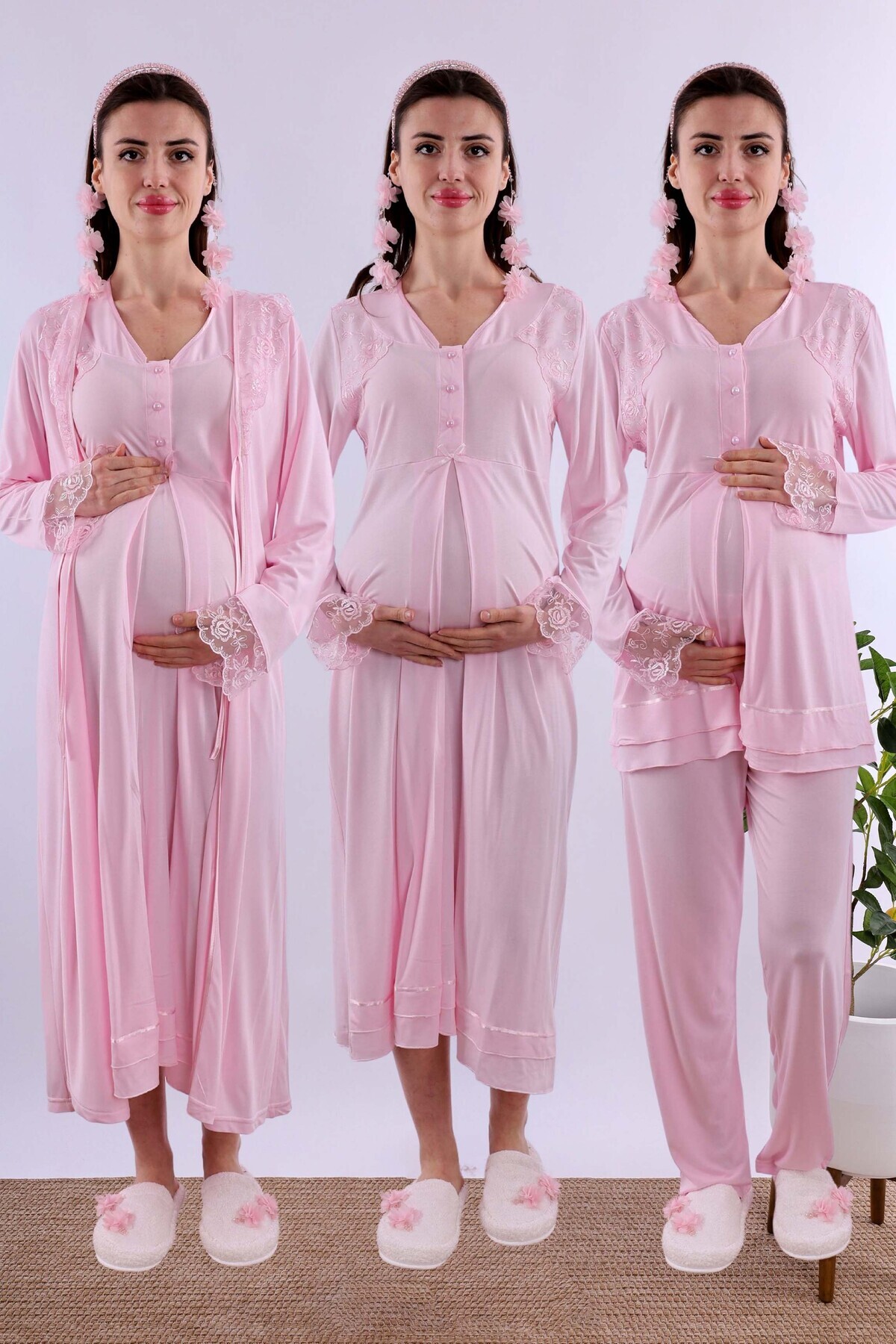 ByLohusa Effortt Pembe Hamile Lohusa Set