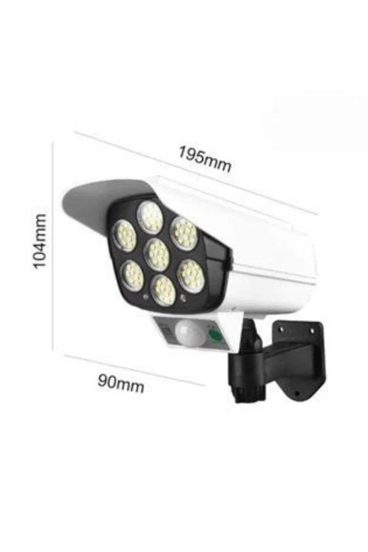 UCUZTEKNO Solar Lamba Kamera Görünümlü Duvar Lambası Dönebilen Bahçe Aydınlatması