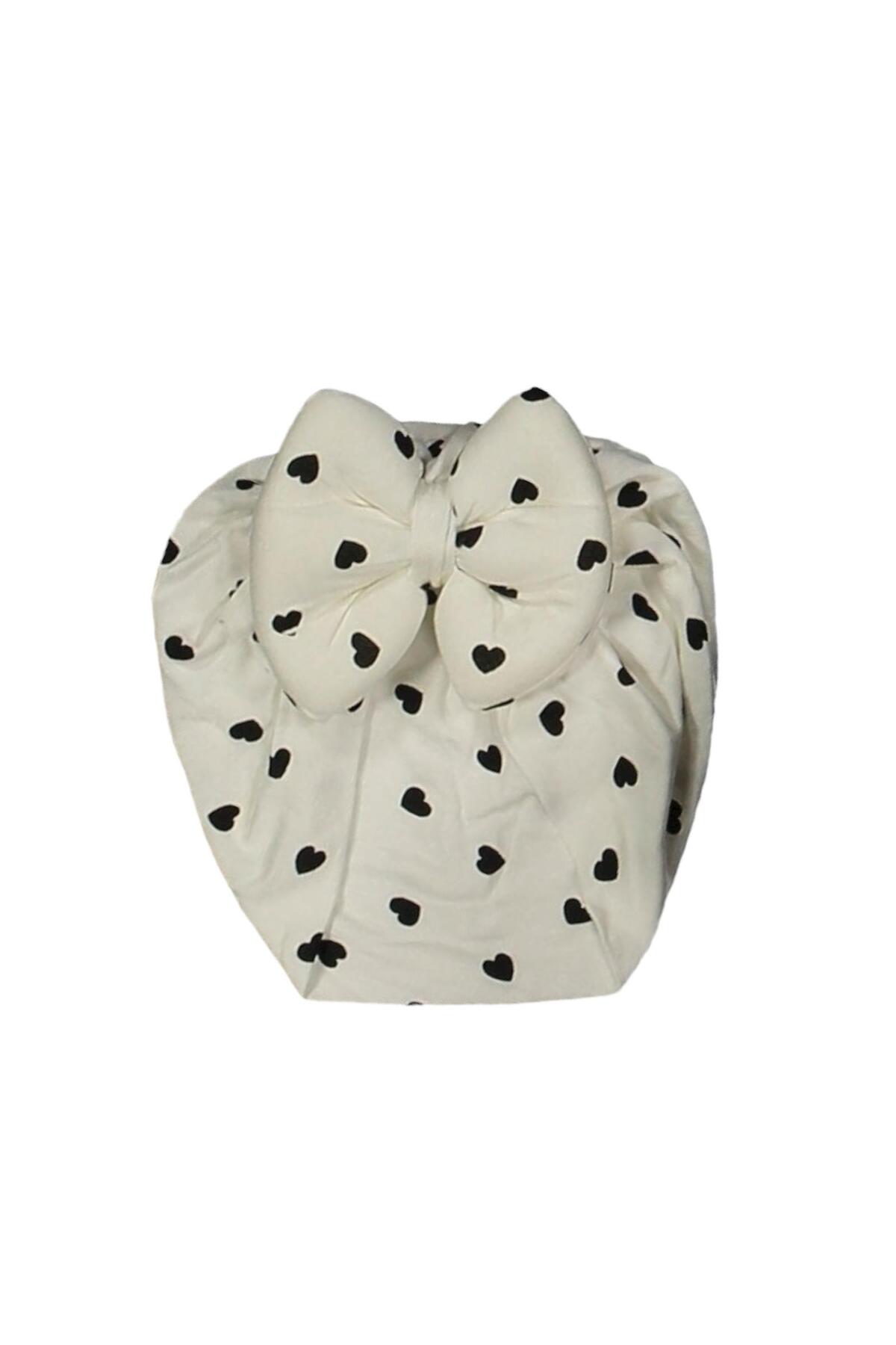 BYS BABY FASHION Yenidoğan Kız Bebek / Kız Çocuk Puantiyeli Fiyonklu Çift Kat Bone 0-12 Ay Arası Kullanıma Uygundur fotoğrafı 3 (önizleme)