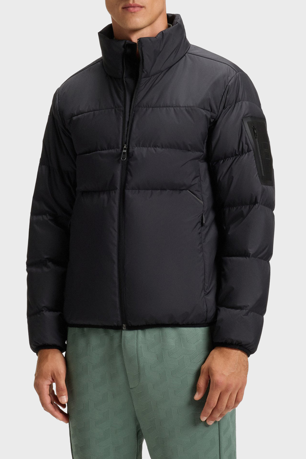 باس پالتو مردانه پفی ضد آب یقه ایستاده معمولی لحافی کد ۵۰۵۴۴۳۲۲ ۴۰۲