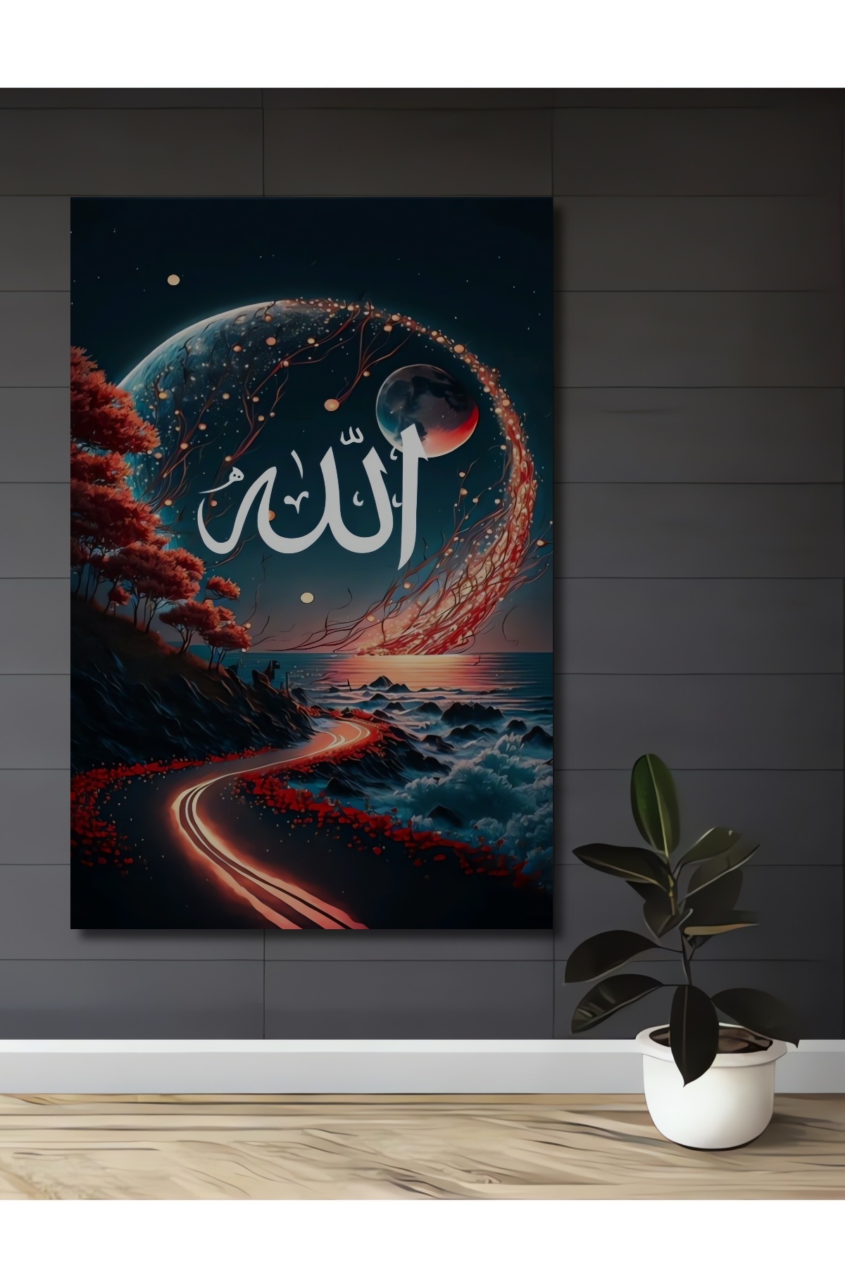 God Written Oil Painting Wooden Decorative Table Rectangular Table