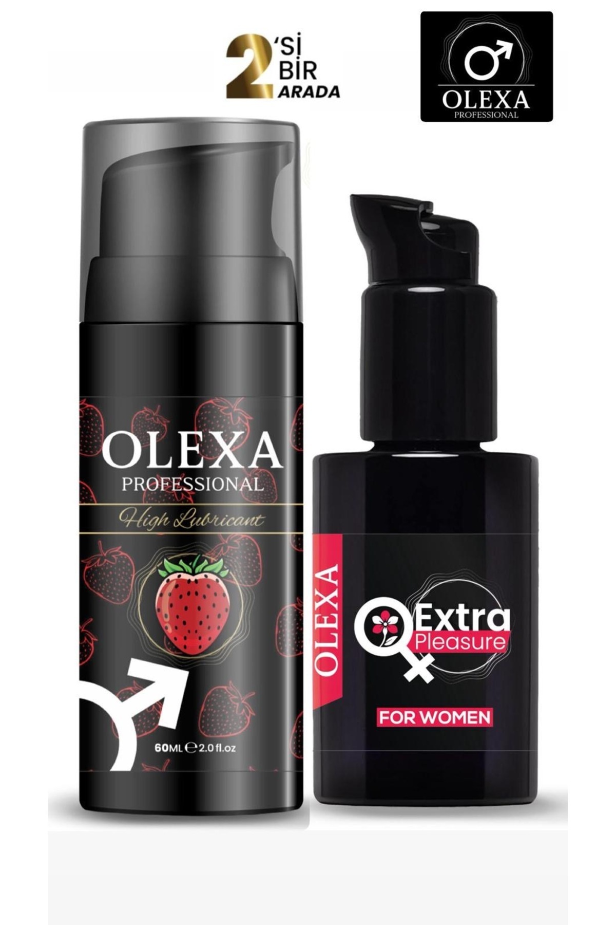 OLEXA PROFESSIONAL 2’Li Set Kadın U.yarıcı & Kayganlaştırıcı Çilekli Jel