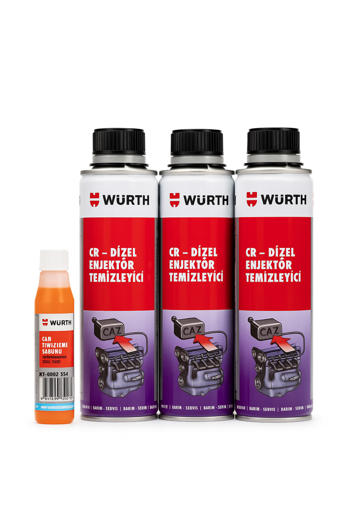 Würth Dizel Enjektör Temizleyicisi 300 ML Cam temizleme sabunu hediyeli