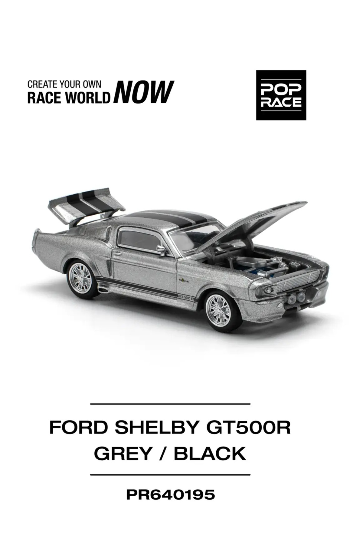 pop race 1 Pop Race 1967 Shelby Mustang GT500 Grey/Black -PR64