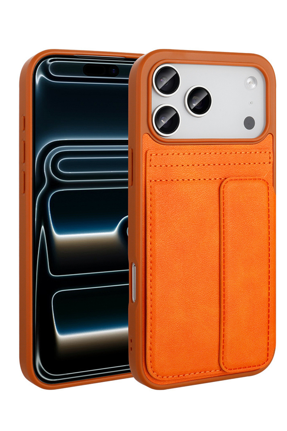 Apple iPhone 17 Pro Max Wallet Case Protective Cover with Camera Protruding PU Leather Texture Card Holder