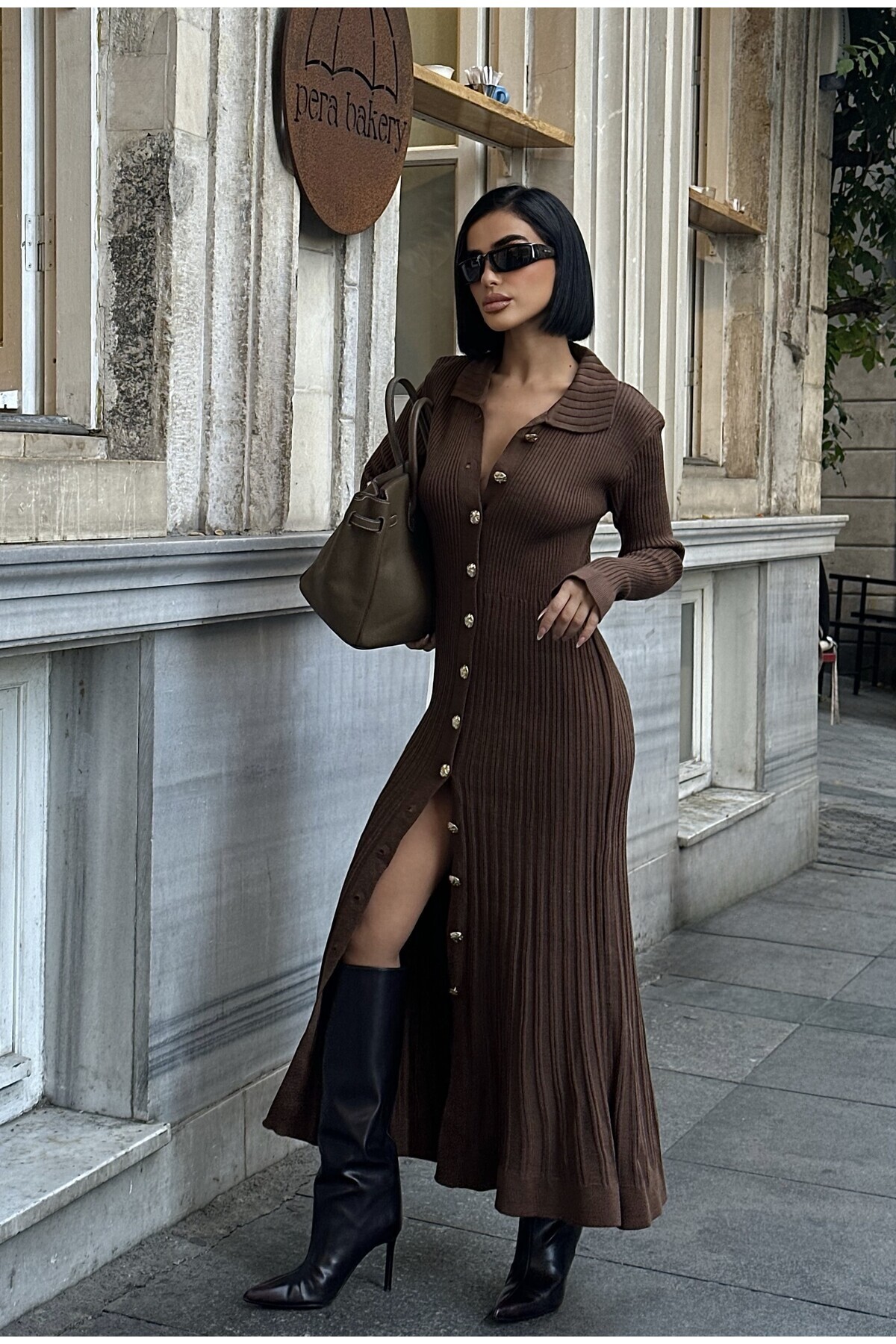 MEECY Довга трикотажна сукня