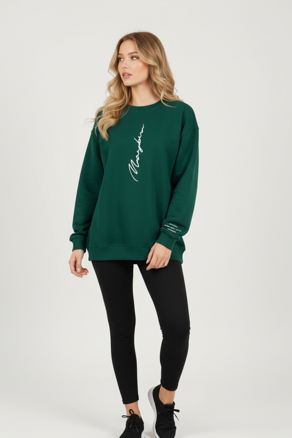 UNCİA OUTDOORS Never Baskılı Unisex Bisiklet Yaka Sweatshirt görsel 2