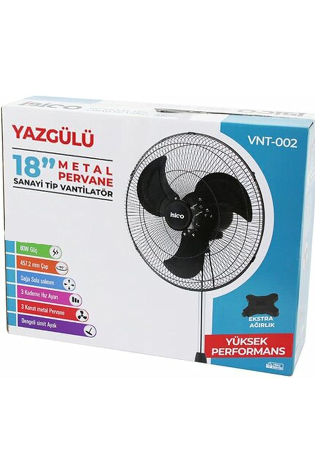 Misda Store Tipi Ayaklı Vantilatör 140cm – 3 Kademeli 3 Metal Kanatlı 80W Güçlü Fan 18 inç