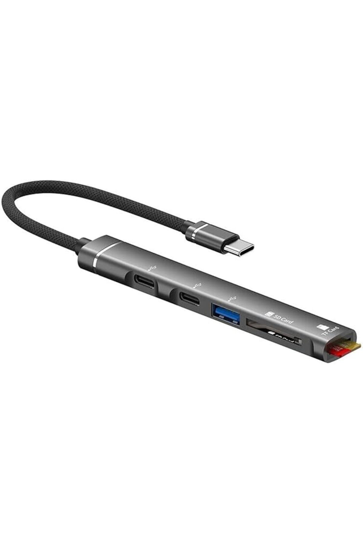 Genel Markalar USB 3.0 Type-C 5in1 Port Çoklayıcı HUB Alüminyum Slim Kasa - AL4123