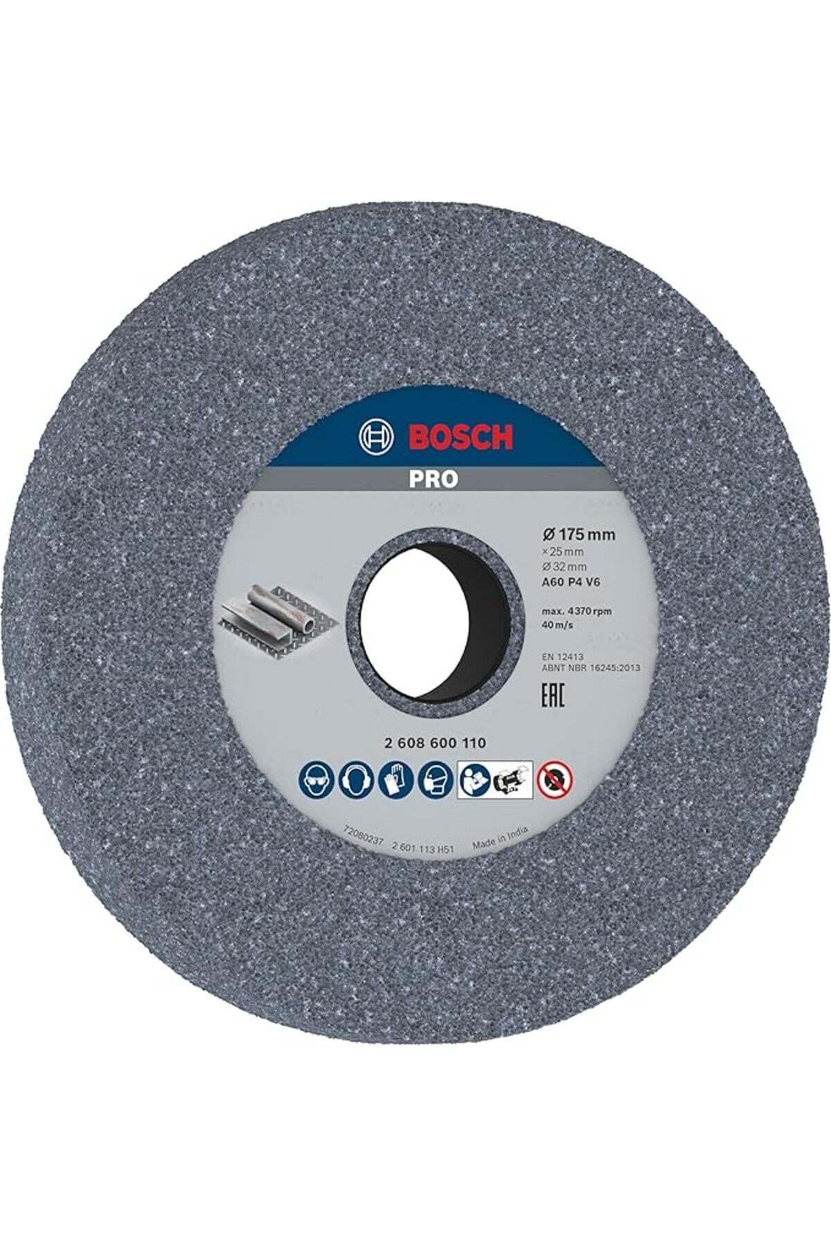 SoyluhanStore 2608600110 aksesuarı zımpara diski için bileme makinesi 175 mm, 32 mm, 60