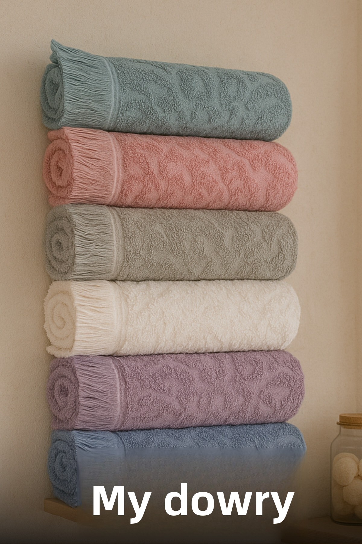 Çeyizim bumbac 100% 6 bucăți 30x50 prosoape de mână cu franjuri |   Prosop de...