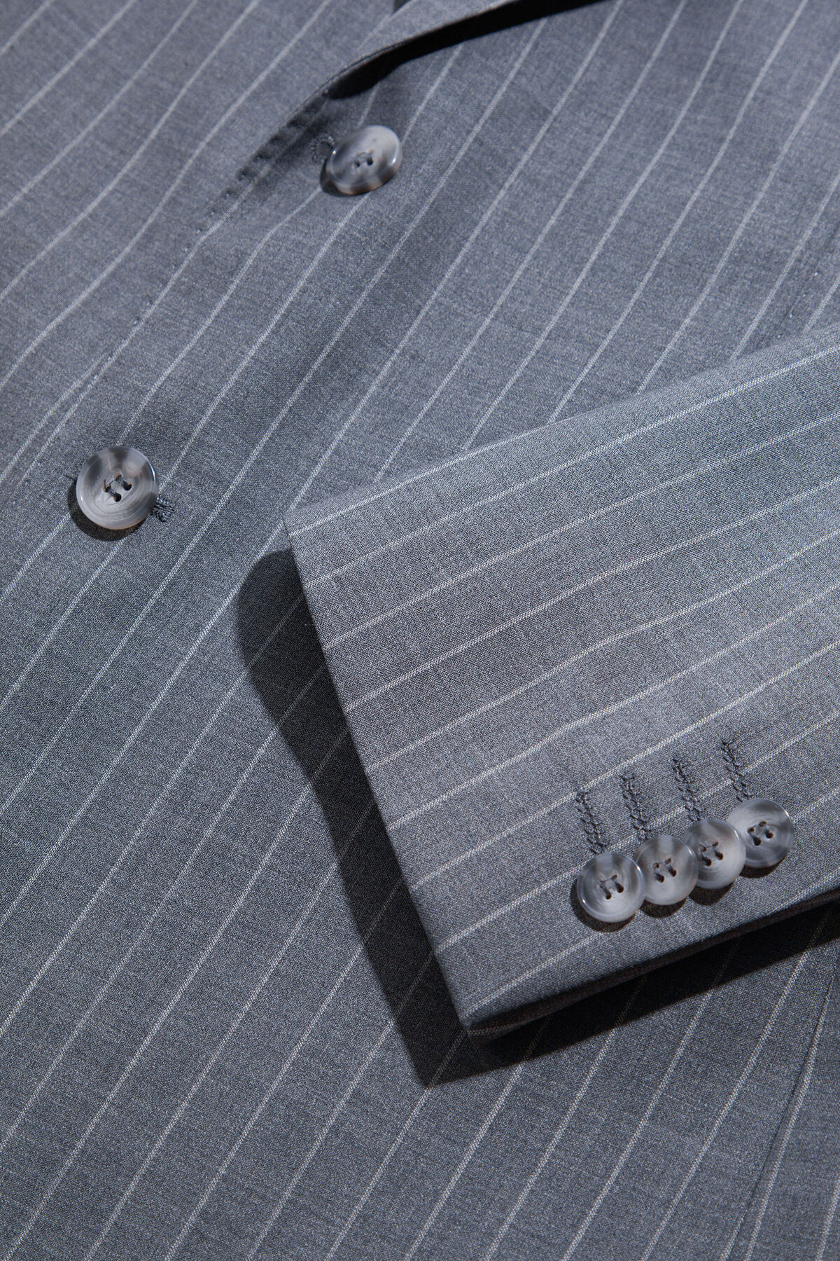 W Collection GRİ DÜĞMELİ TAKIM ELBİSE görsel 5