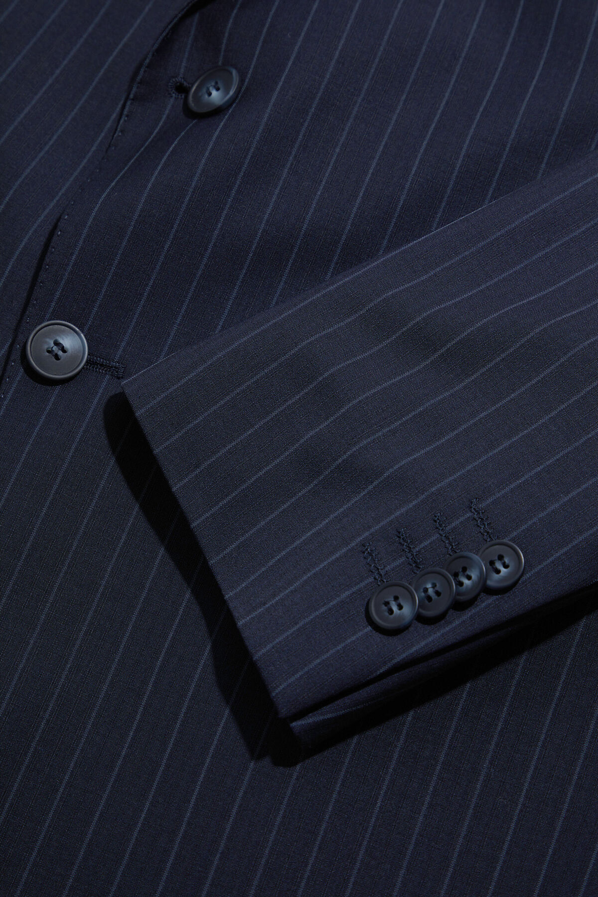 W Collection LACİVERT ÇİZGİLİ REGULAR FIT TAKIM ELBİSE görsel 6