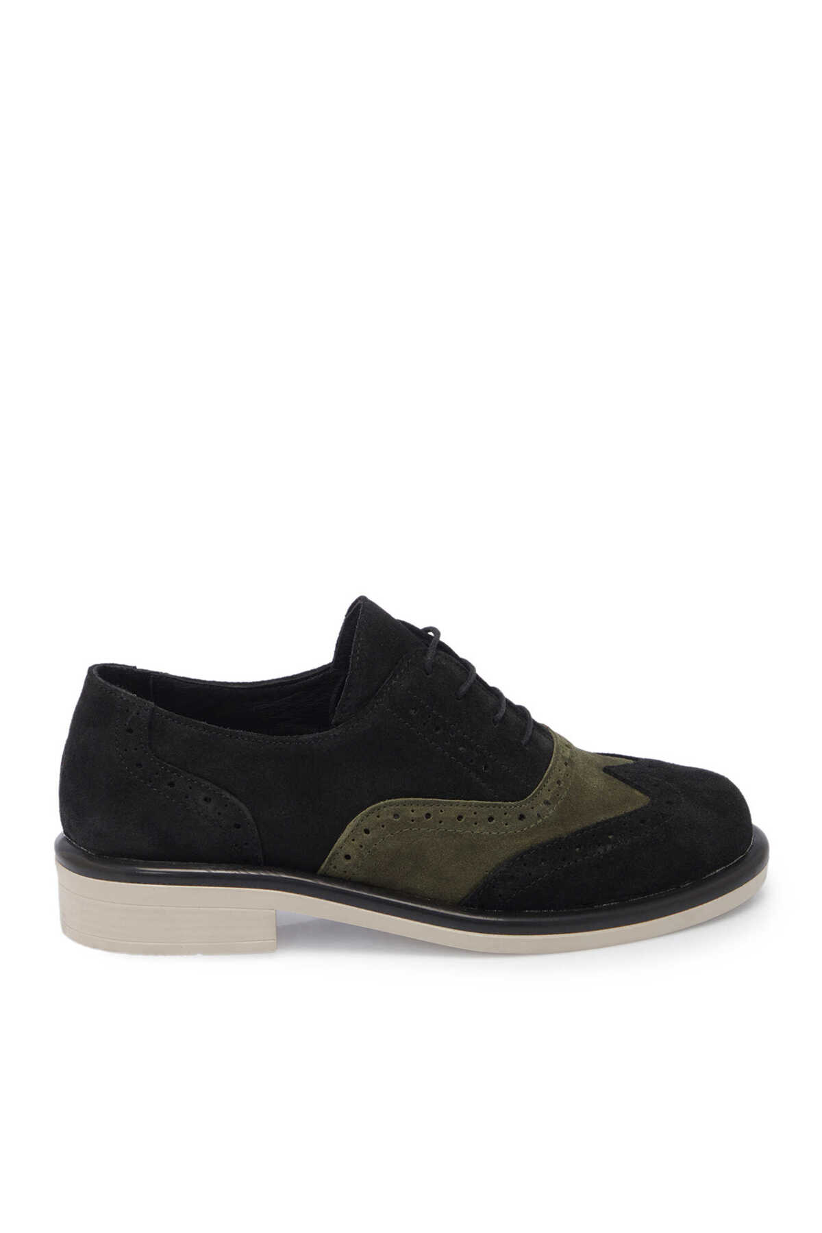 Black Genuine Suede Leather Women's Moccasin-K24I1AY67309-U2H