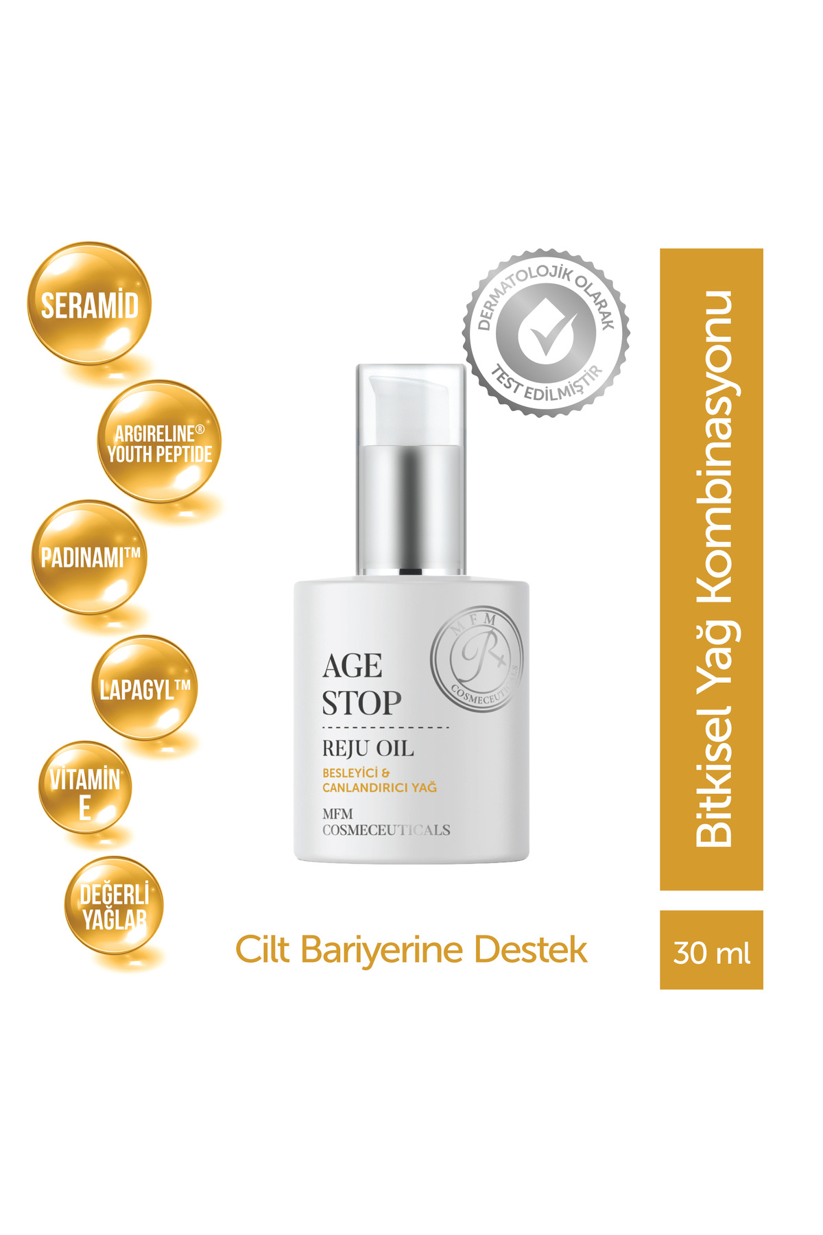 MFM COSMECEUTICALS MFM Nutra Age Stop Reju Oil (Besleyici & Canlandırıcı Yağ) – 30 ml - Fiyatı, Yorumları