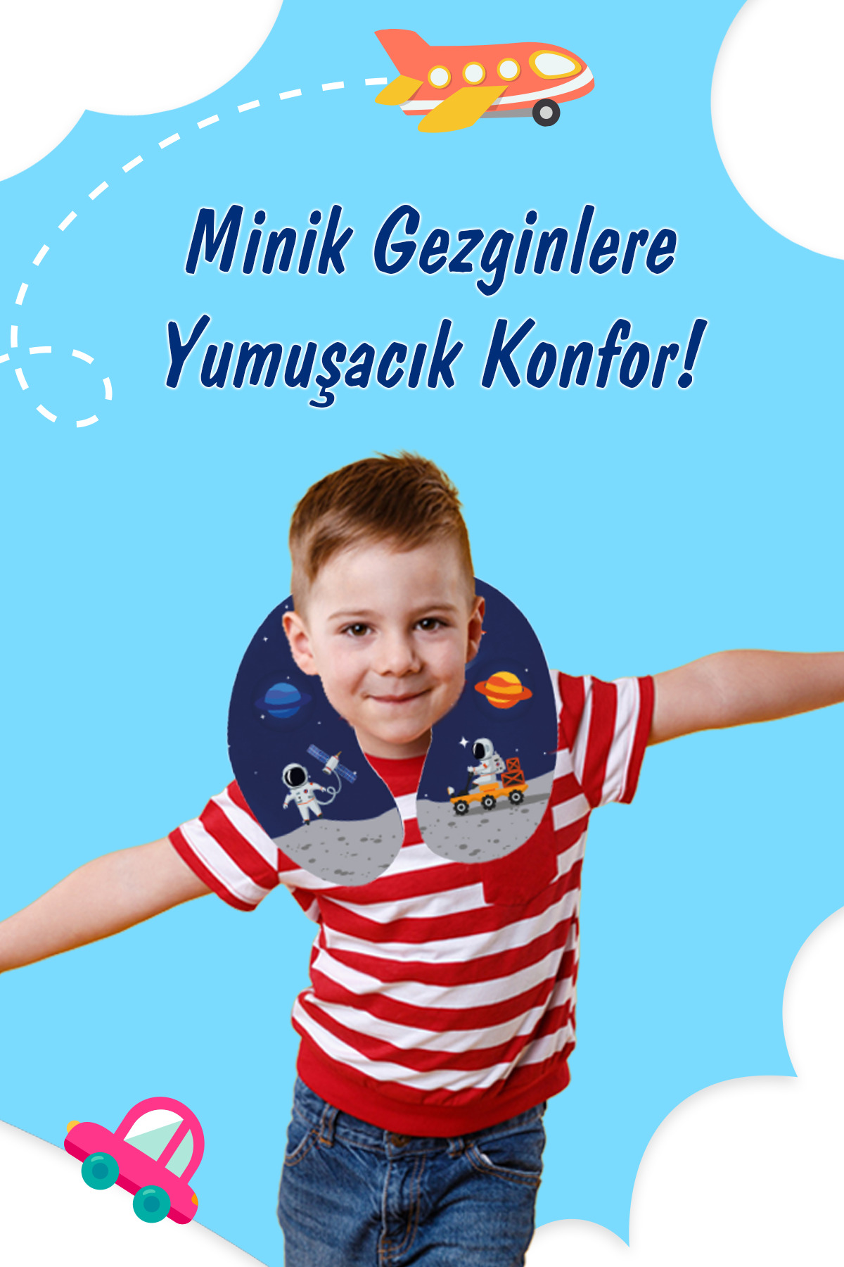 caribbo Mikro Elyaf Dolgulu Uzay Uz65 Çocuk Boyun Yastıgı fotoğrafı 2 (önizleme)