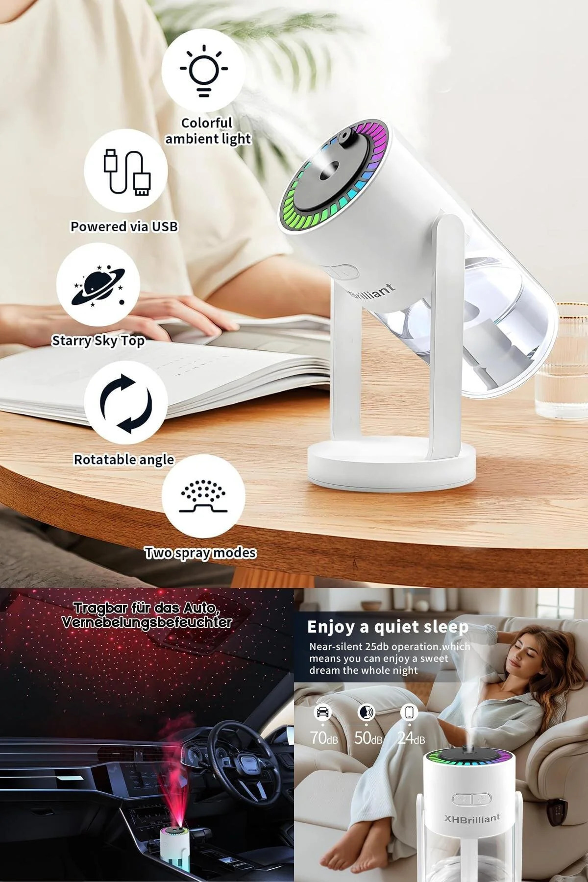 Paleon Mioji Mio AH8 RGB IŞIKLI 280 ML HAVA NEMLENDİRİCİ