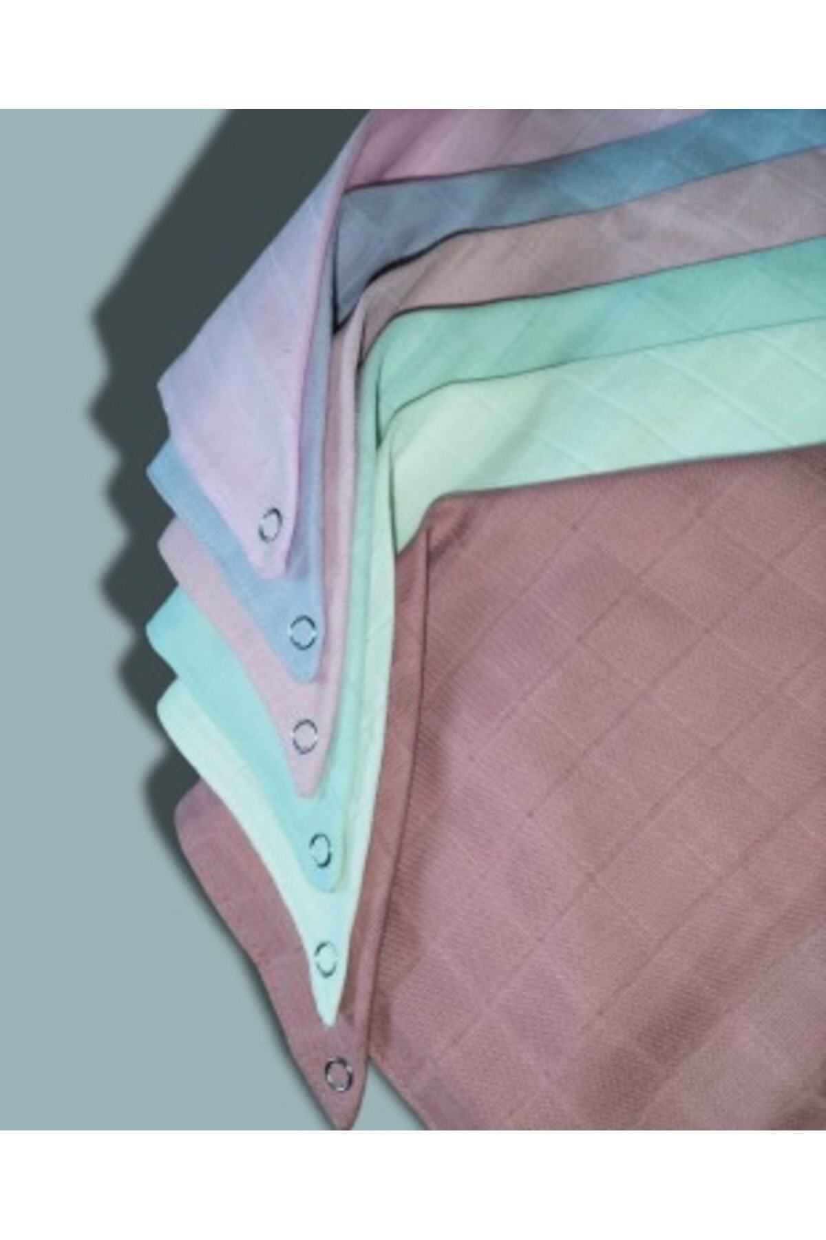 sağel %100pamuk 6adet Müslin Yakalık Mama Önlüğü Çift Katlı Iki Çıtçıtlı Türkan Kız Bebek (FULAR,SALYA) fotoğrafı 4 (önizleme)