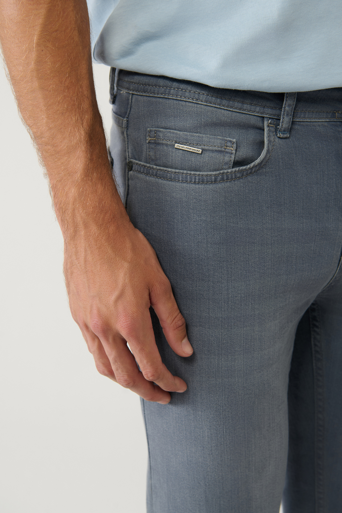 شلوار جین مردانه راسته فاق نرمال | آوا Avva A41Y3512 - تصویر 7