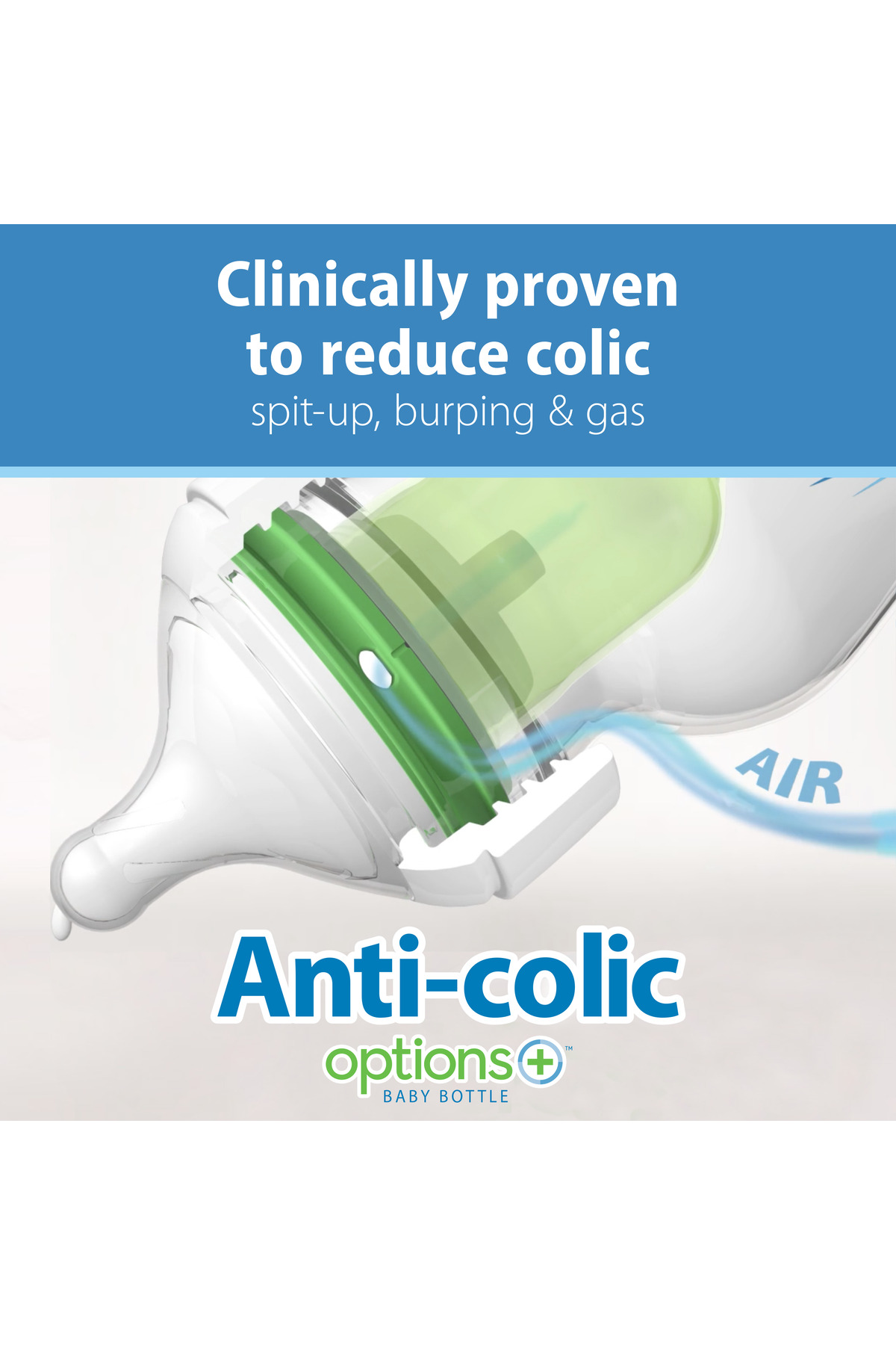 Dr.Brown's 270 ml Geniş Ağız Antikolik Options+ PP Biberon, Tekli Paket fotoğrafı 7 (önizleme)