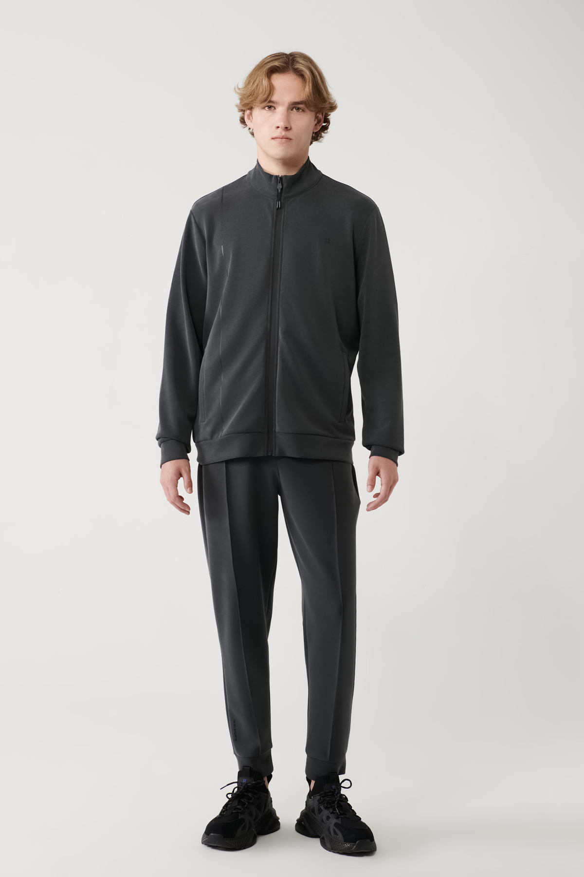 Avva  Erkek Antrasit Dik Yaka Baskılı Soft Touch Baskılı Regular Fit Sweatshirt A41Y1225 - Görsel 6