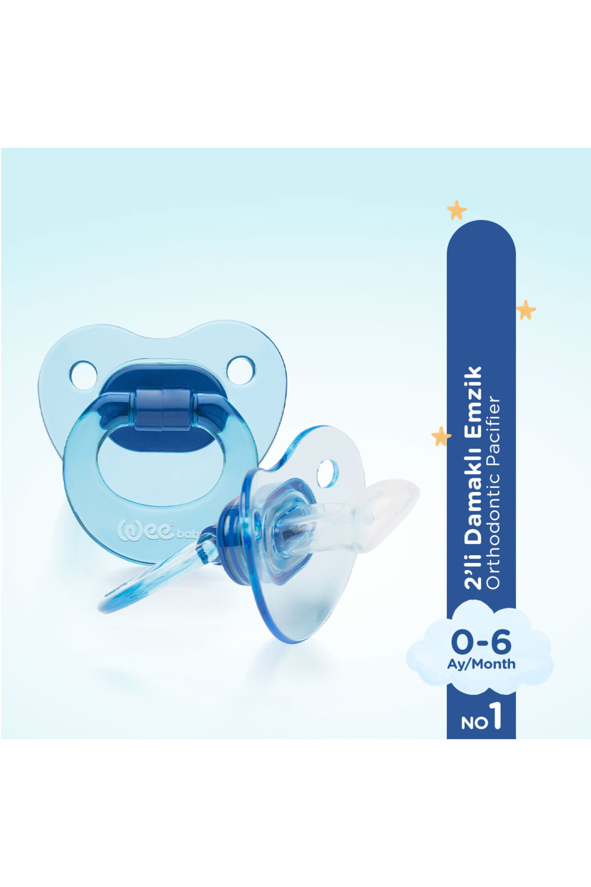 Wee Baby 2’li Damaklı Emzik No:1 - ERKEK fotoğrafı 3 (önizleme)