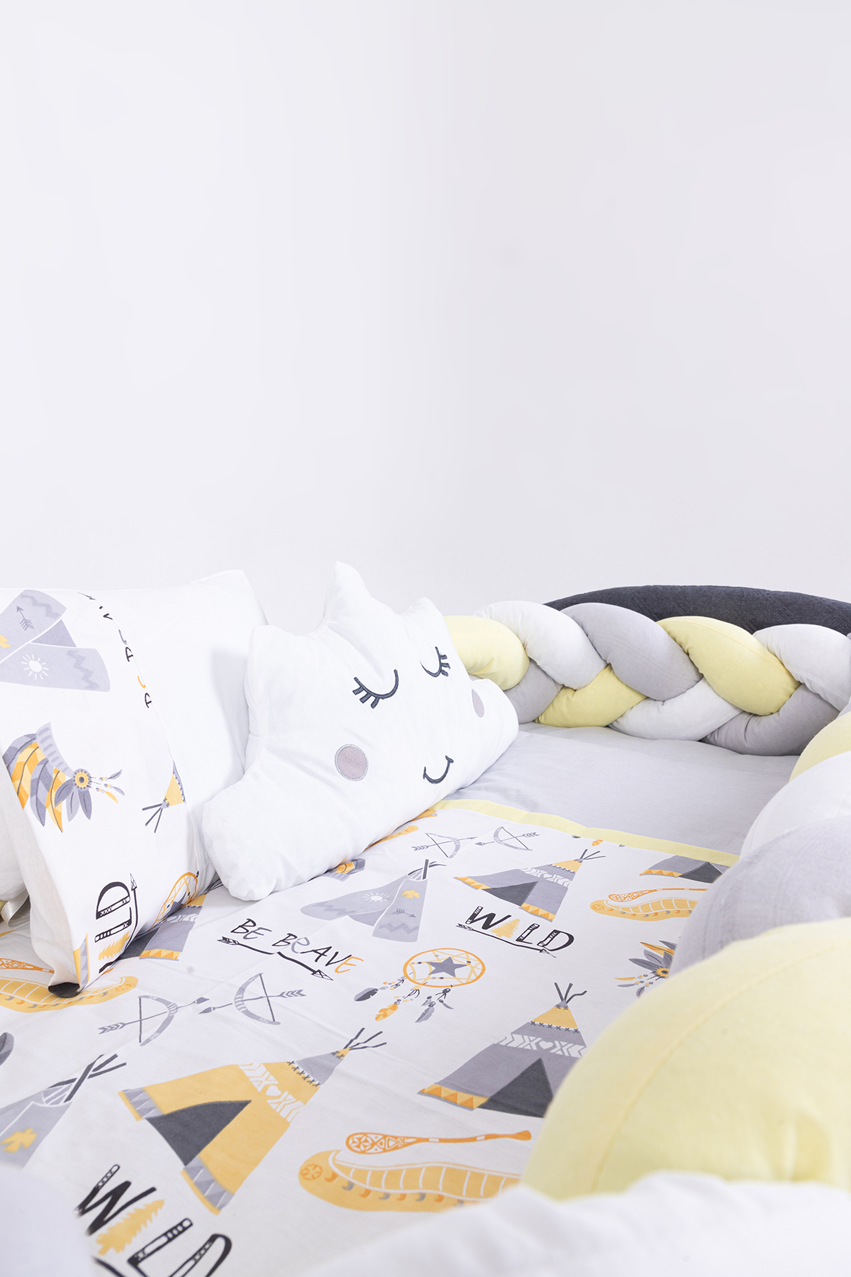 Cozibo Örgülü Park Beşik Uyku Seti Ahşap Örgülü Beşik Seti Tüm Beşiklere Uygun 70x110 70x120 70x130 60x120 fotoğrafı 2 (önizleme)