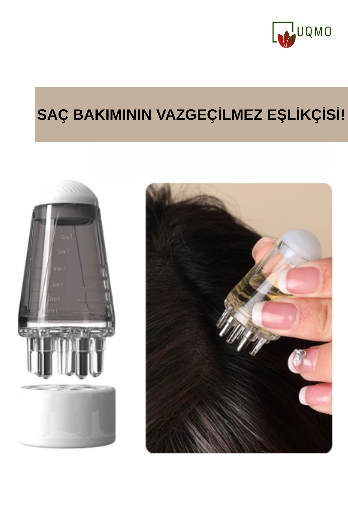 - Saç Serumu Aplikatörü, Saç Bakım Aleti (Seyahat Boy) 5.5cm — PM-PYR01123 — تصویر 6 از 6