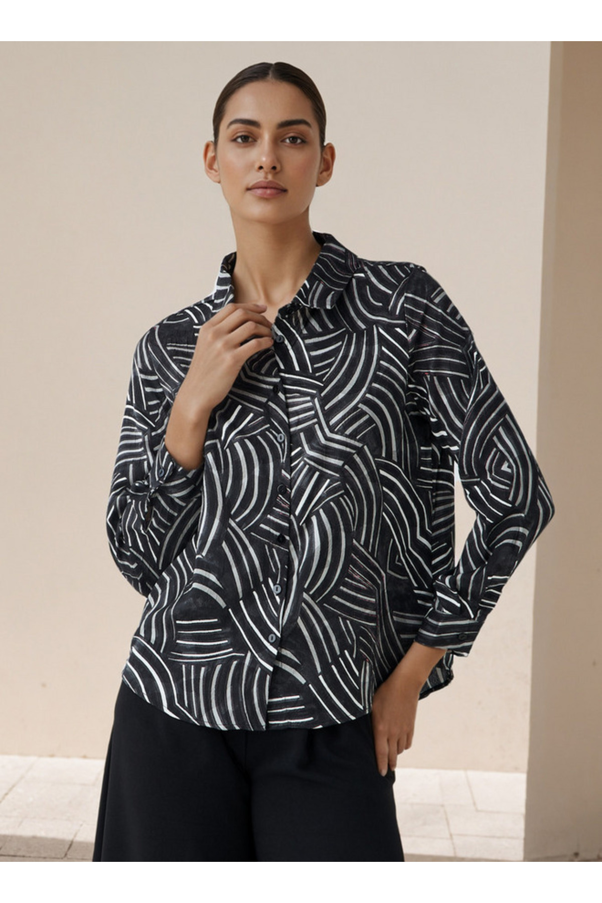 Splash FAV Regular Fit Viscose Printed Shirt with Collar