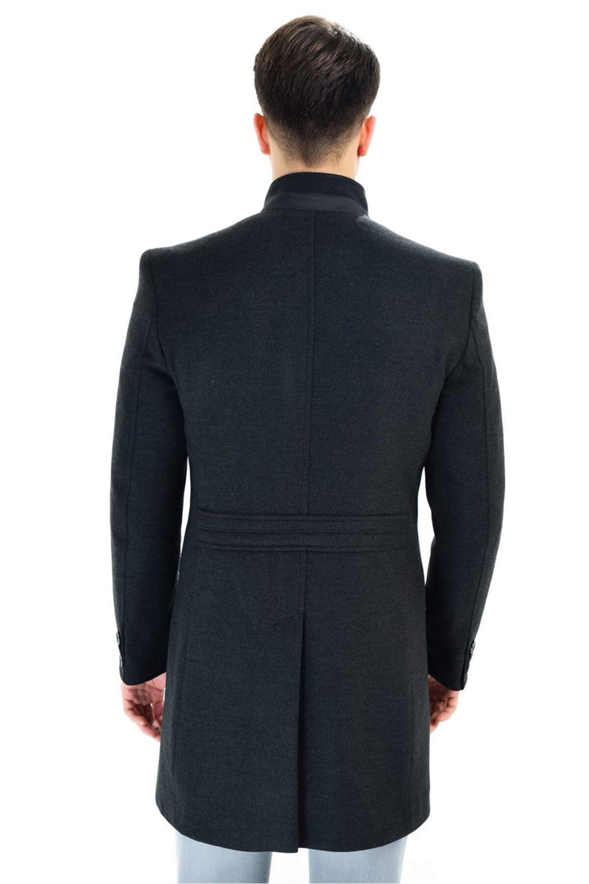 PLT8367 ERKEK PALTO-ANTRASİT — خاکستری PLT8367 DEWBERRY OVERCOAT — تصویر 2 از 4