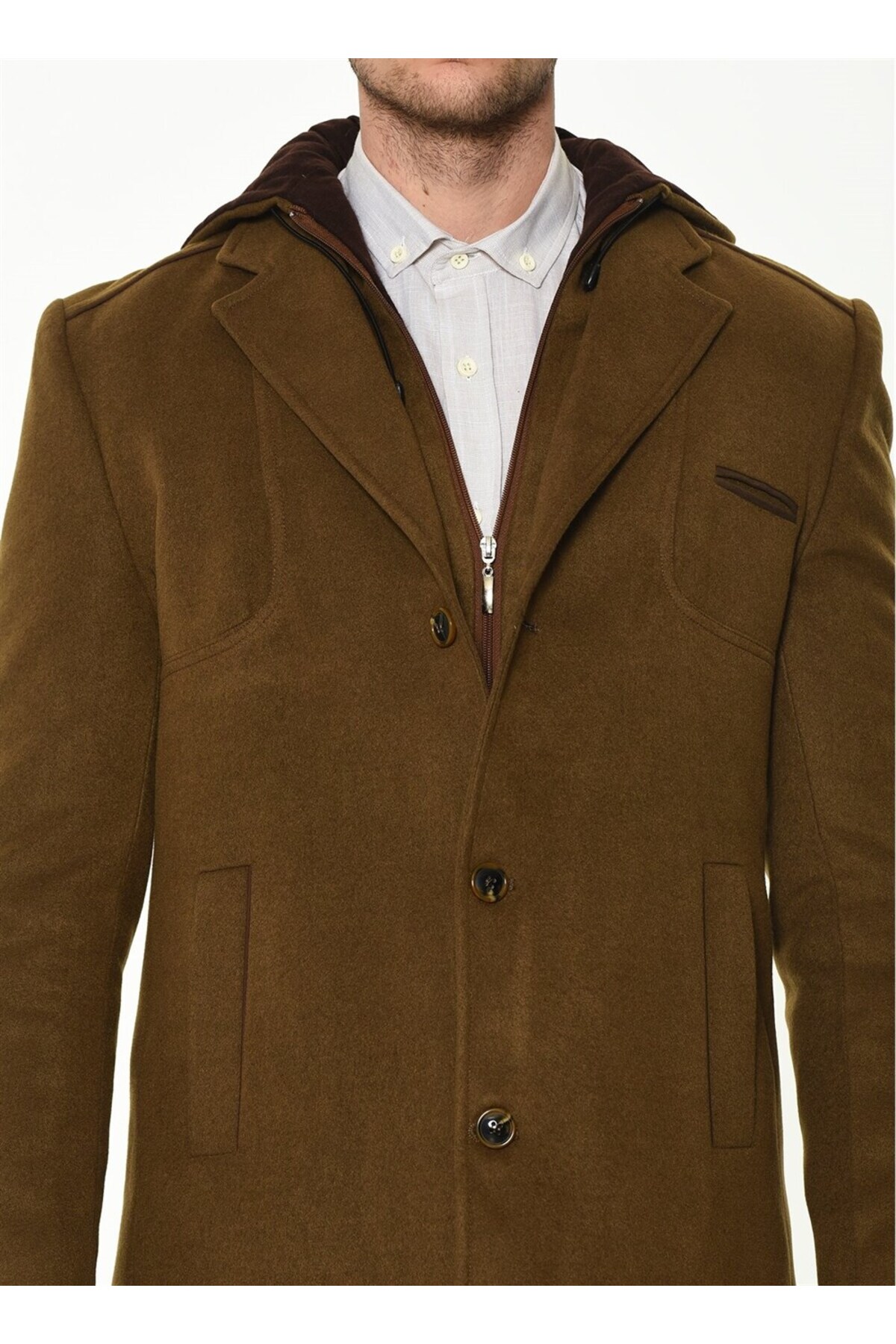 PLT8371 DEWBRRY ERKEK PALTO-CAMEL — قهوه‌ای PLT8371 DEWBERRY OVERCOAT — تصویر 5 از 5