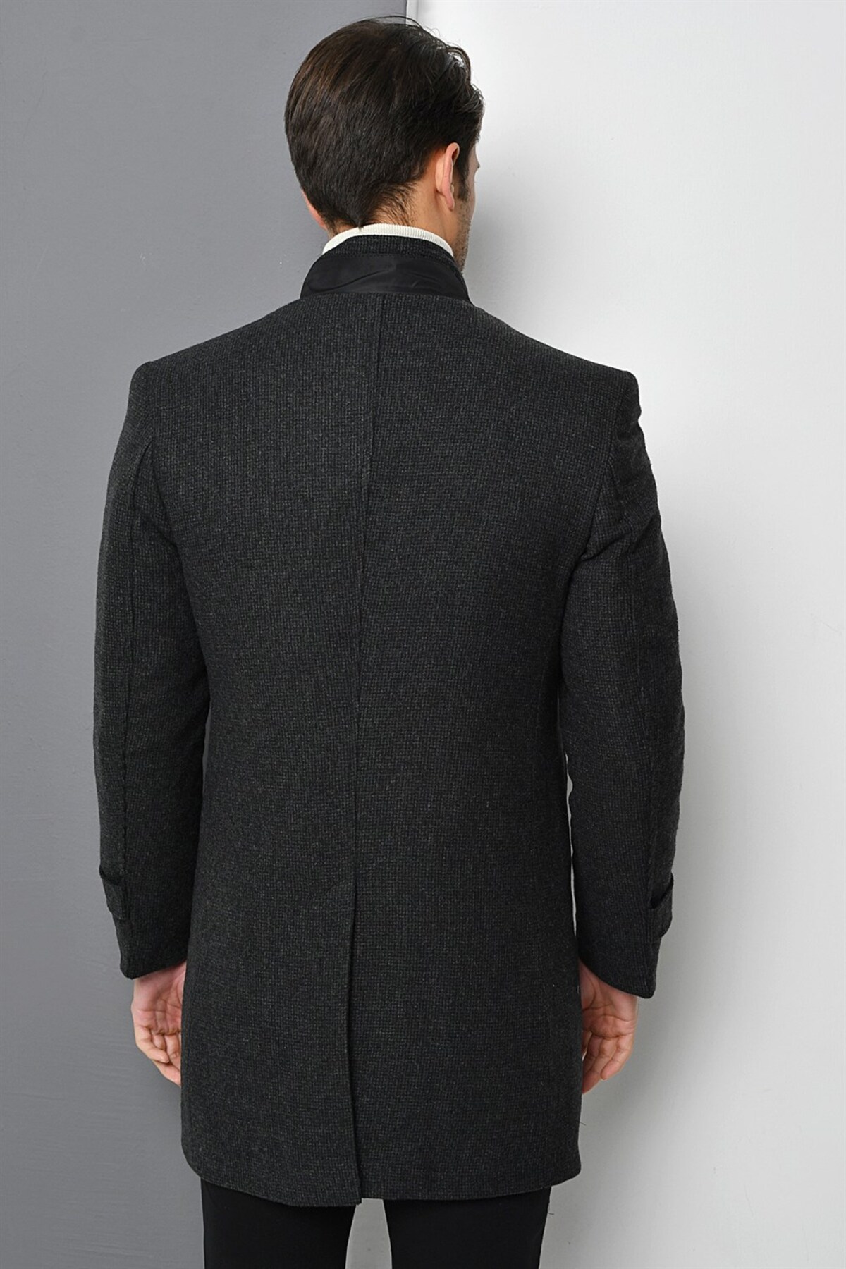 PLT8391 ERKEK PALTO-DESENLİ ANTRASİT — خاکستری PLT8391 DEWBERRY OVERCOAT — تصویر 4 از 5