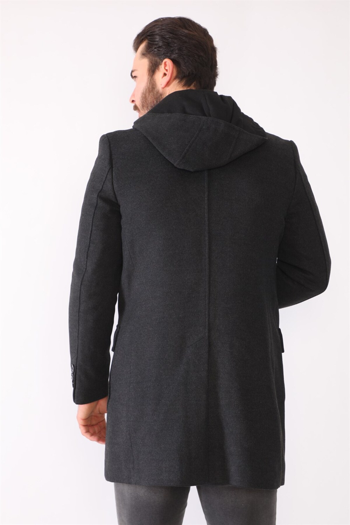 روپوش مردانه PLT8373 DEWBERRY - ANTHRACITE — خاکستری PLT8373 DEWBERRY OVERCOAT — تصویر 2 از 8