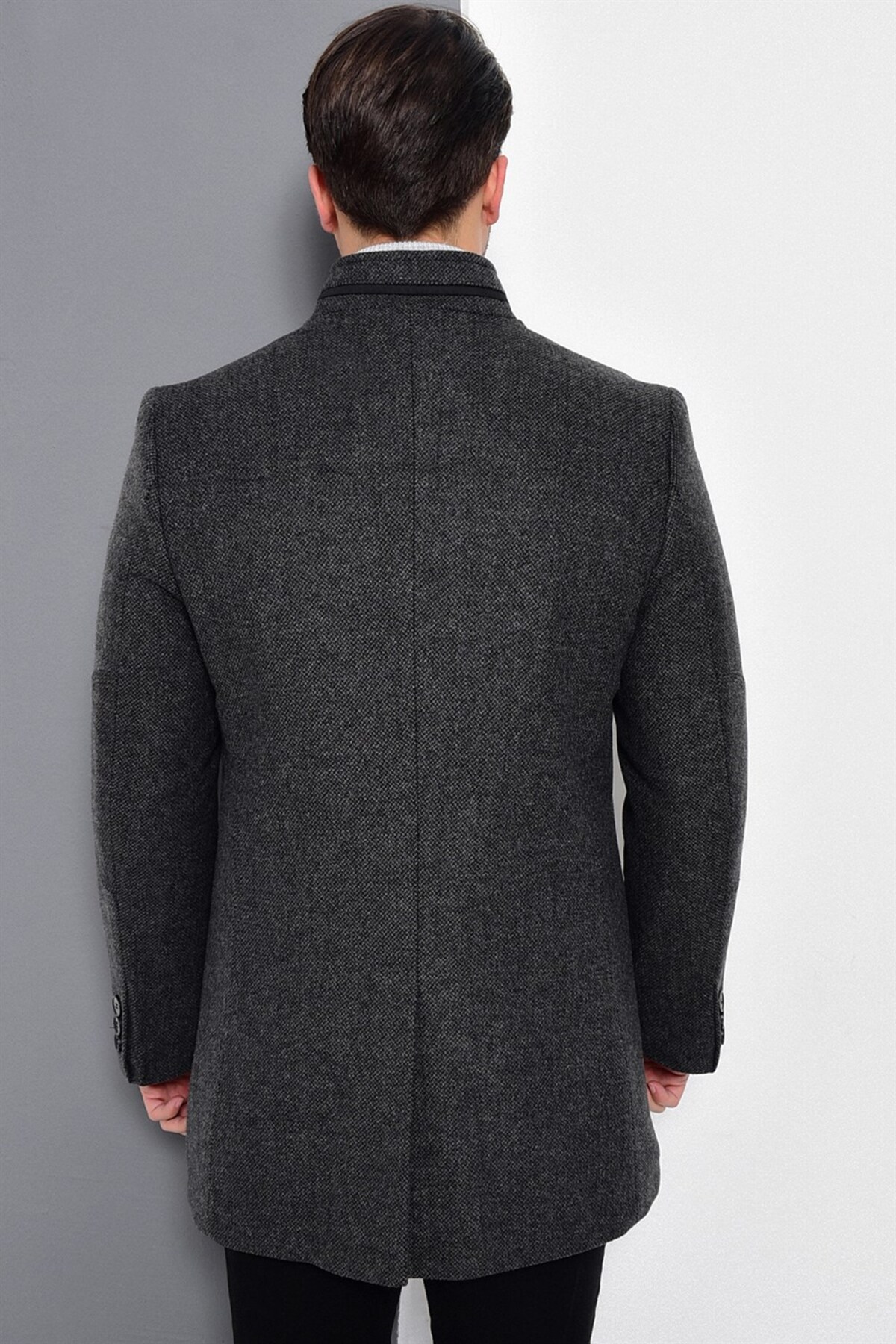 PLT8386 ERKEK PALTO-DESENLİ ANTRASİT — خاکستری PLT8386 DEWBERRY OVERCOAT — تصویر 3 از 6